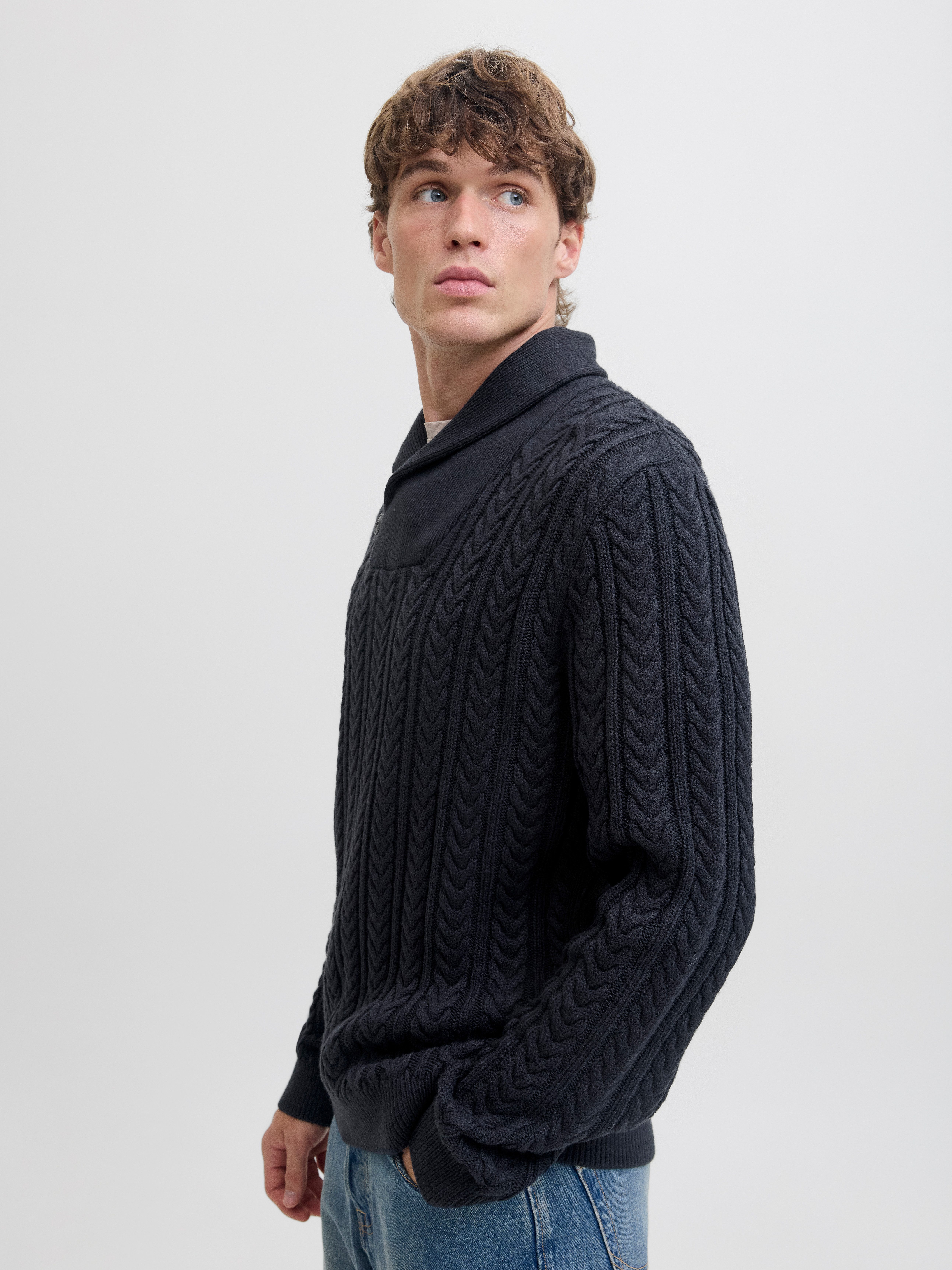 Jack & Jones Strickpullover JPRBLUSEAN KNIT CABLE SHAWL NECK günstig online kaufen