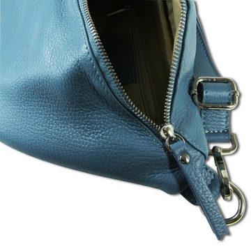 FLORENCE Gürteltasche Florence Echtleder Damen BomBag extra groß (Gürteltasche), Damen Leder Gürteltasche, blau ca. 37cm x ca. 20cm