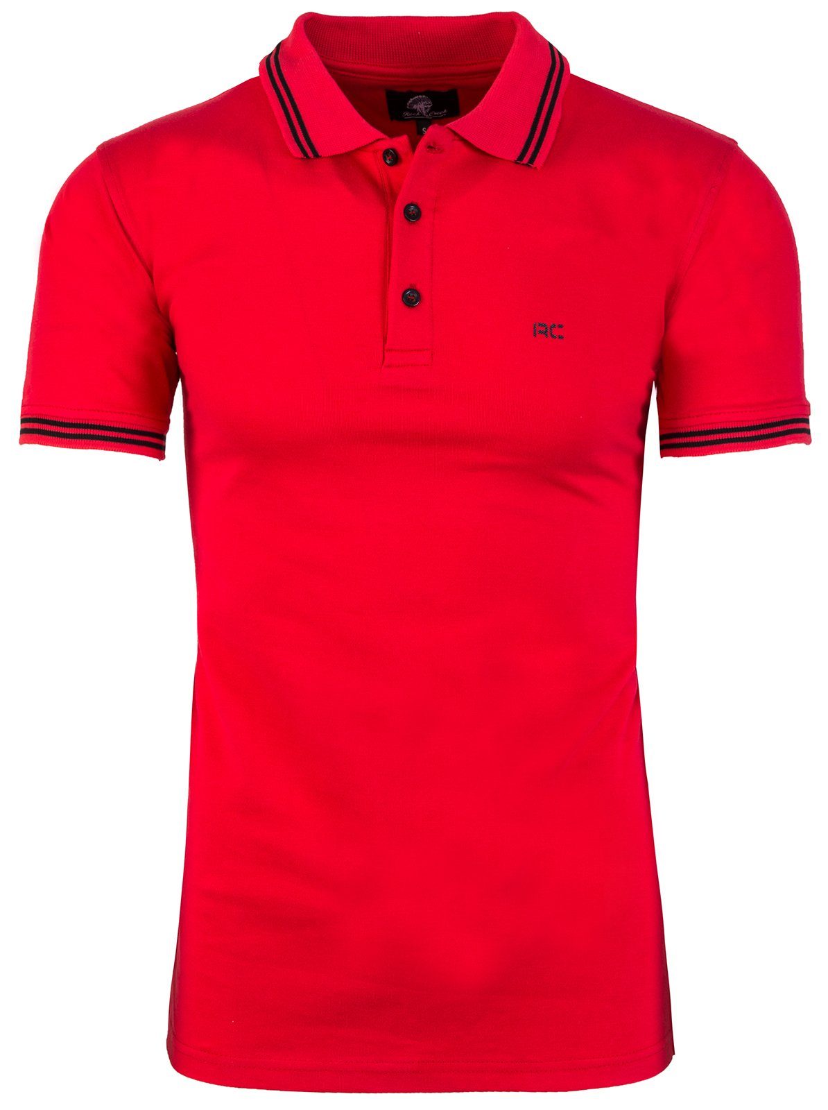 Rock Creek T-Shirt mit Rot T-Shirt Herren Polokragen H-177
