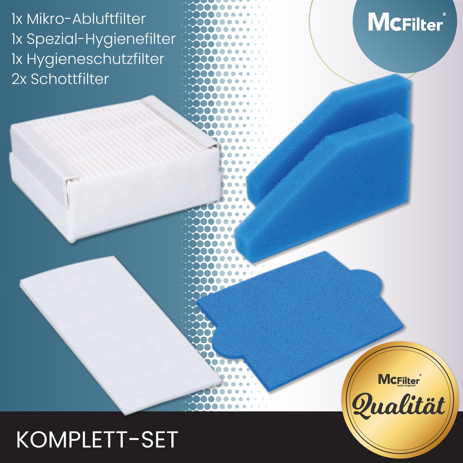 McFilter Filter-Set 5-teilig, Hygienefilter Abluftfilter passend für THOMAS AQUA+ PET &, FAMILY ALLERGY & MULTI CLEAN, Alternative für Filterset 99 (787241)