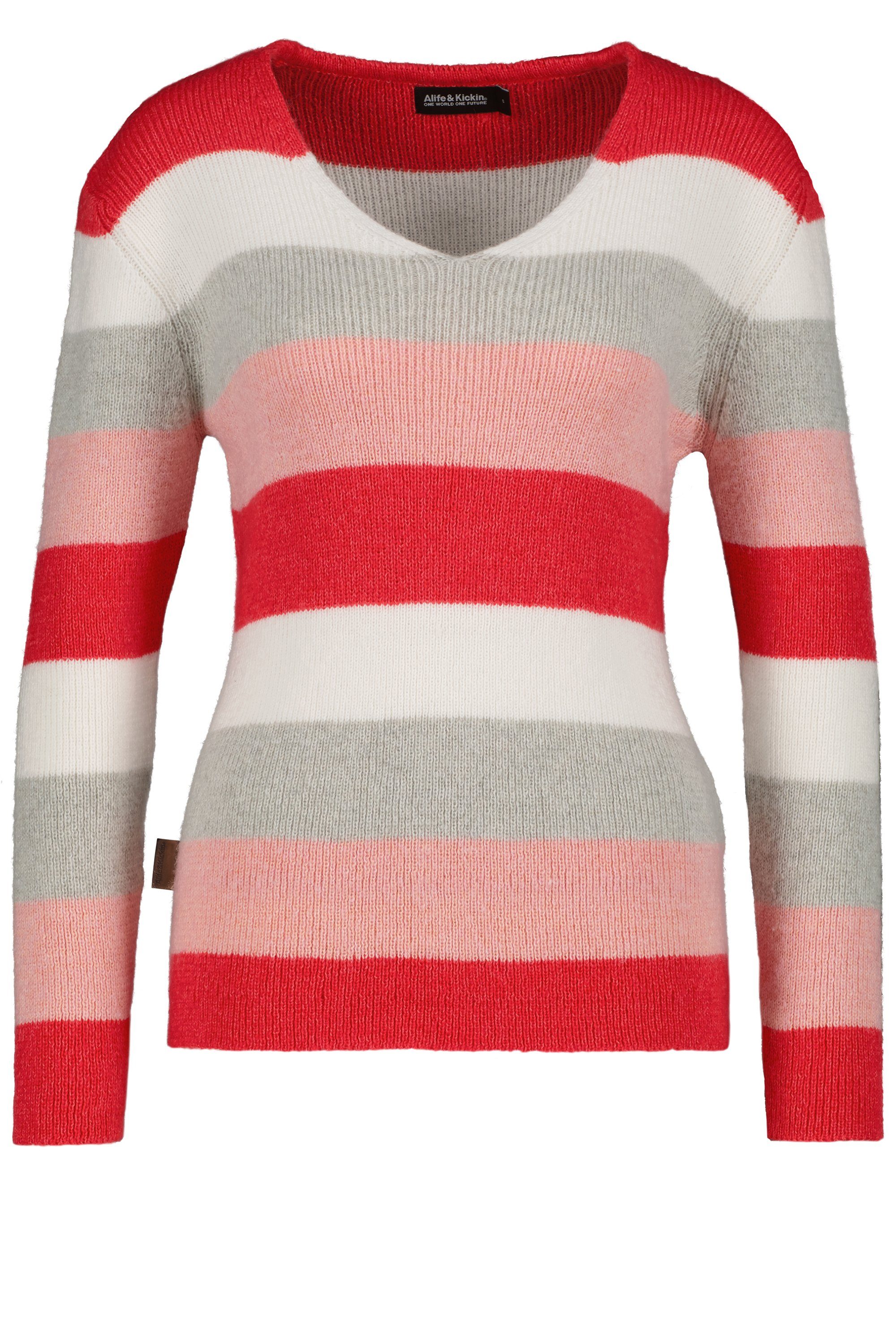 Rundhalspullover, Rundhalspullover Alife Knit coral Damen Z Pullover Kickin KaleaAK &