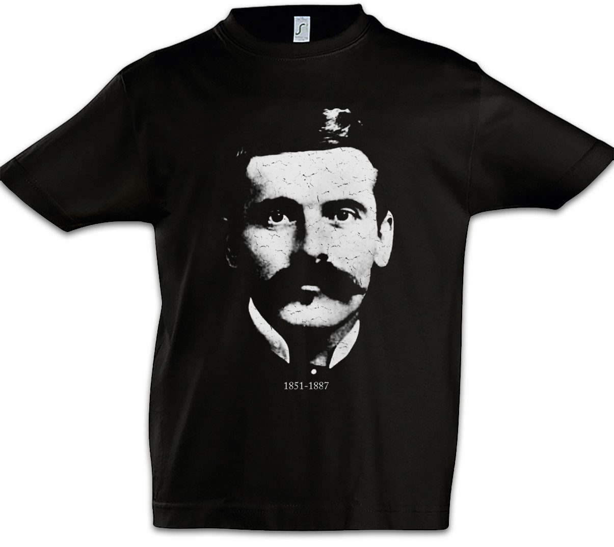 Urban Backwoods Print-Shirt Doc Holliday Portrait Kinder T-Shirt Western Gesetzloser Revolverheld (1-tlg) Cowboy Bild Outlaw Bandit