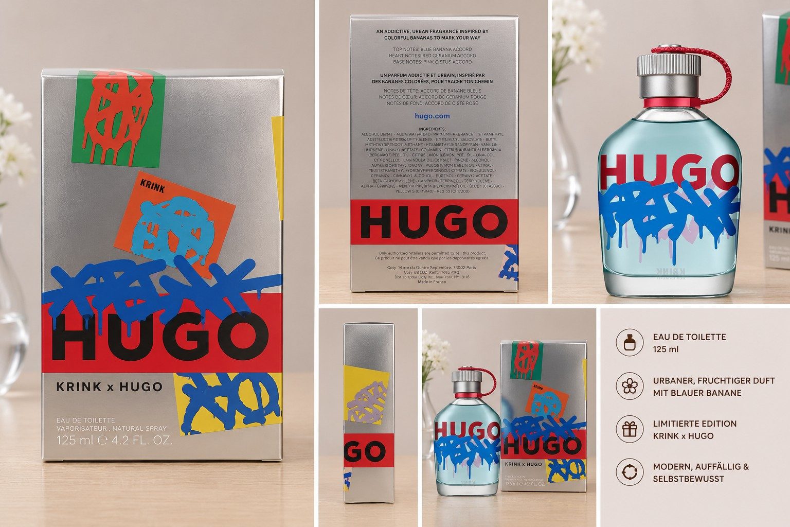 HUGO Eau de Parfum Hugo Krink Collab, Collab + Collector’s Edition + Design