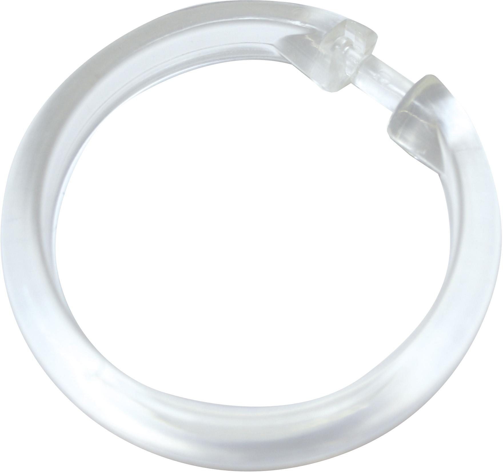 GARDINIA Gardinenring offen Kunststoff, Gardinen, (10-St), Serie Spannstange Ø 48 mm
