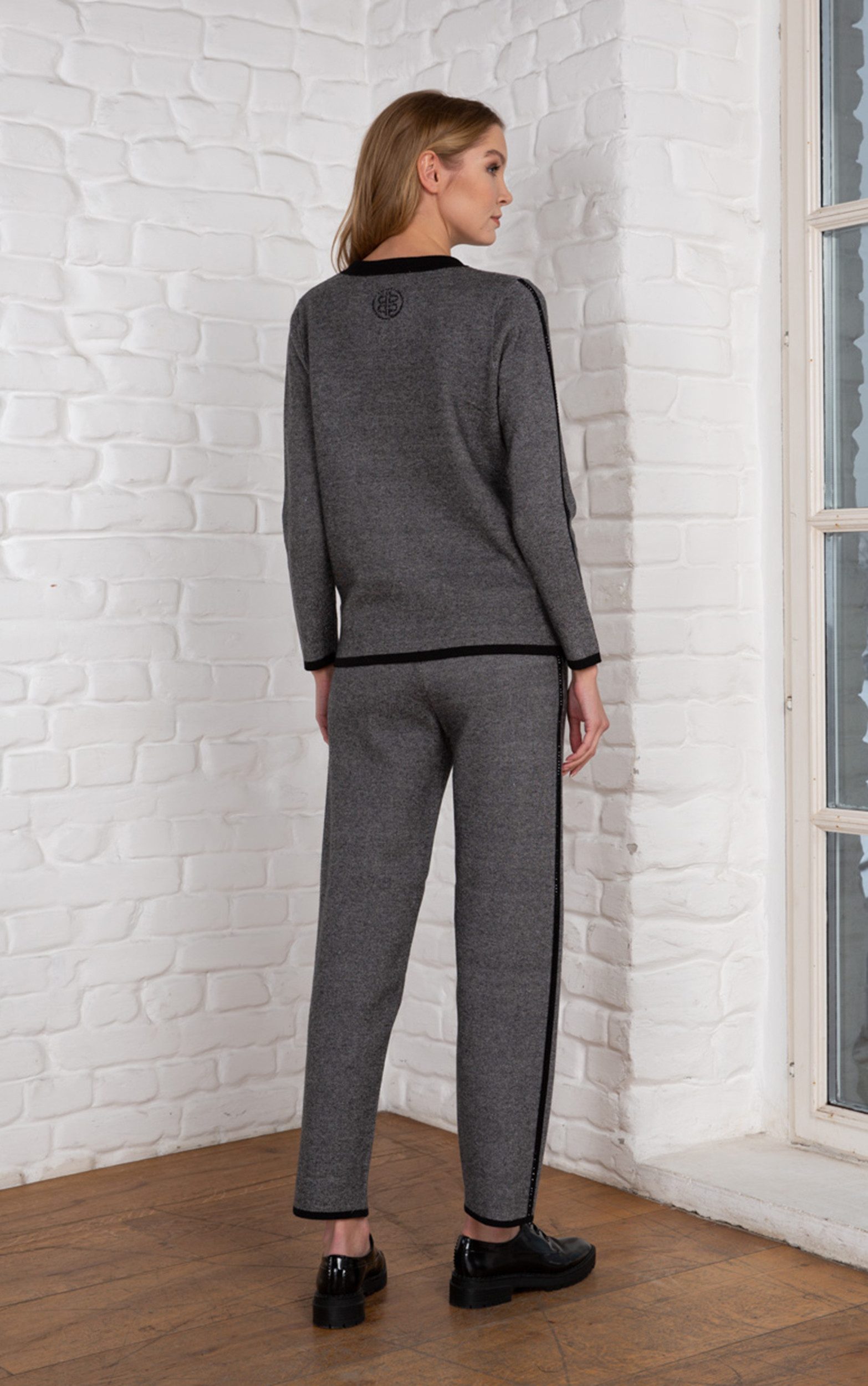 Passioni Strickhose mit Tunnelzug im Slim Fit – Bild 3 von 4