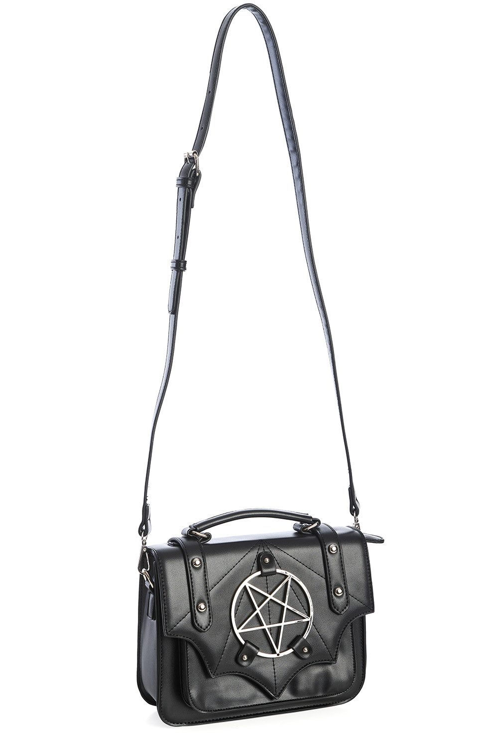 Banned Schultertasche Moloch Pentagram, Verstellbarer Schultergurt