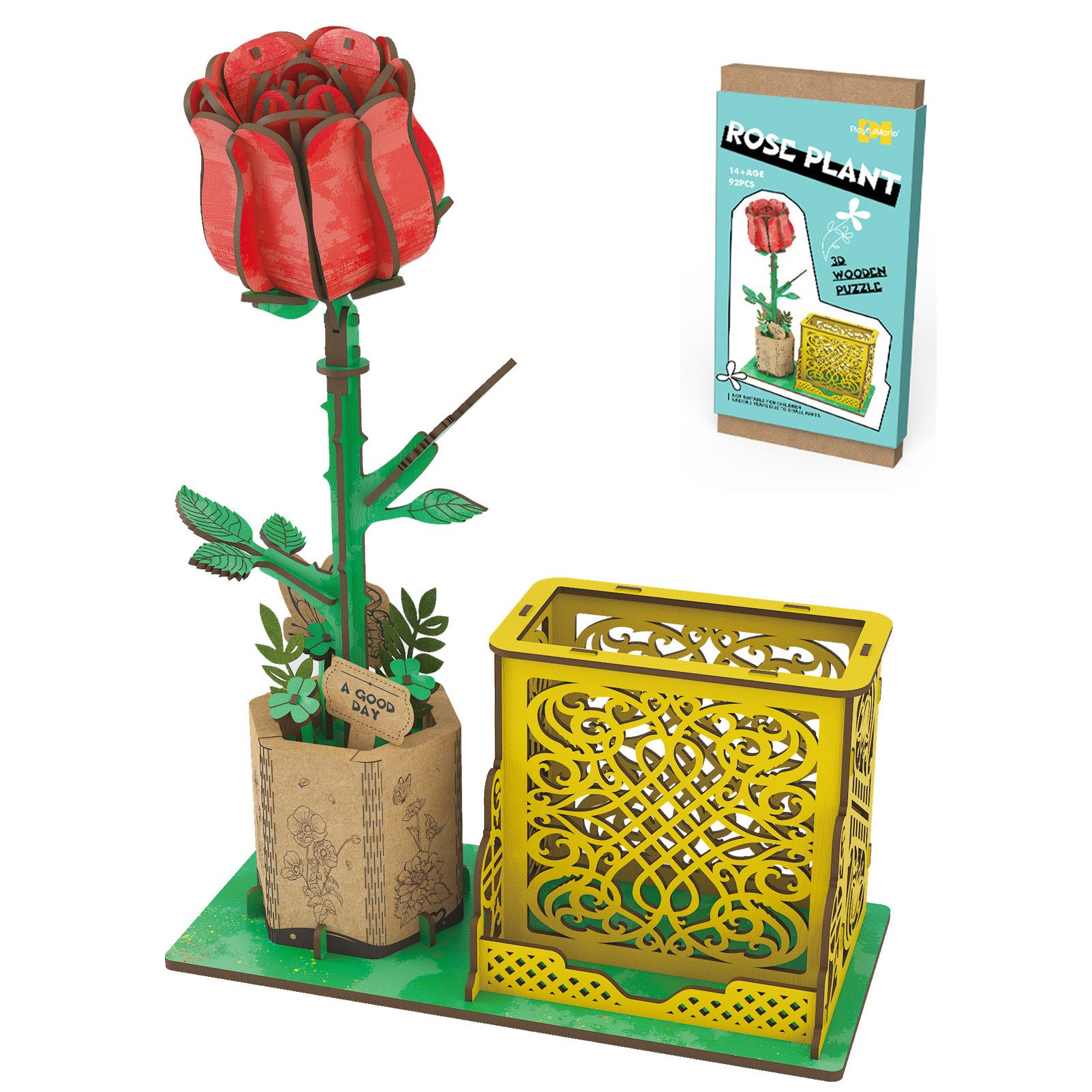 Esun 3D-Puzzle 3D Puzzle Holz, DIY-Blume günstig online kaufen