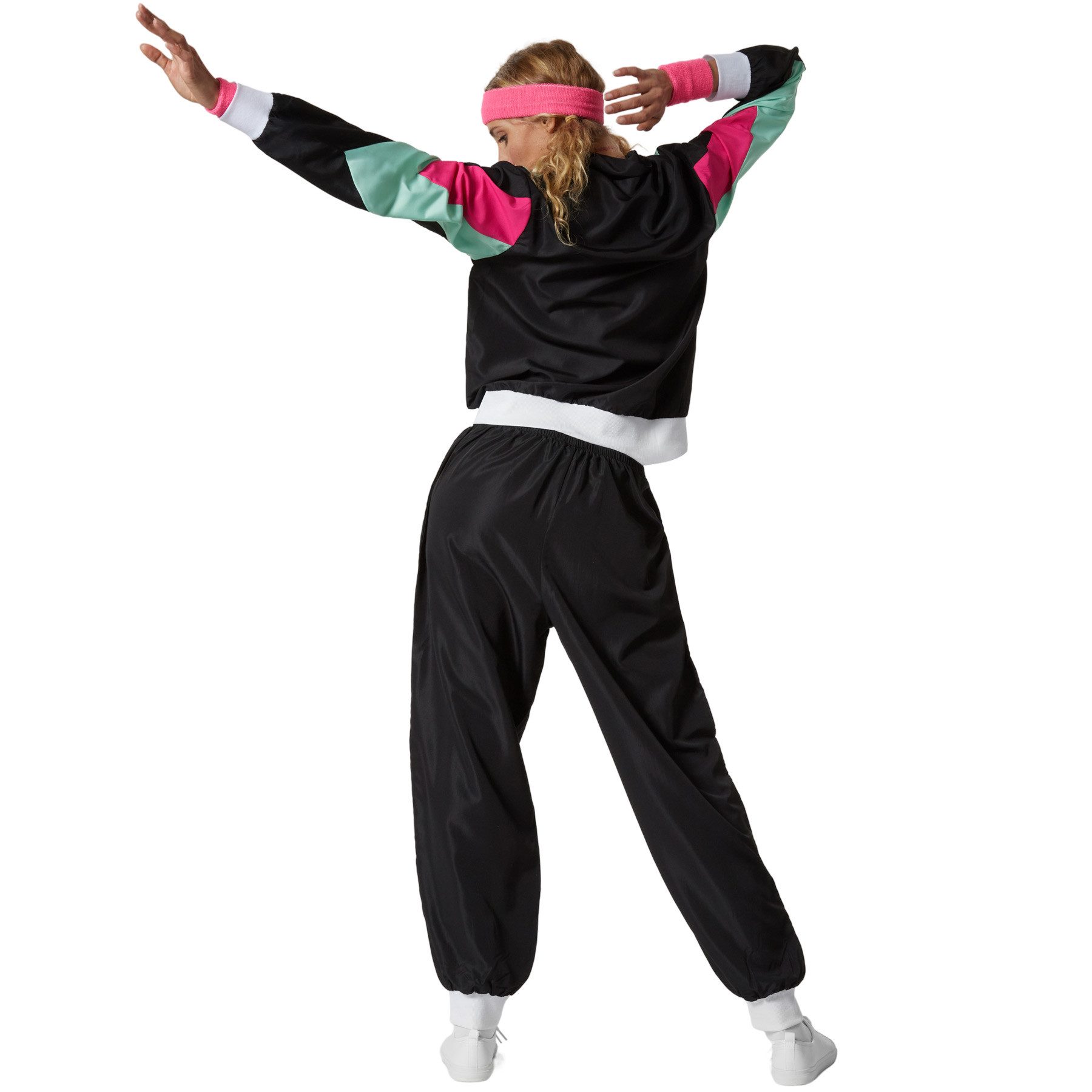 dressforfun Kostüm Damenkostüm, Bunte Jacke und Hose im klassischen Stil der 80er und 90er.