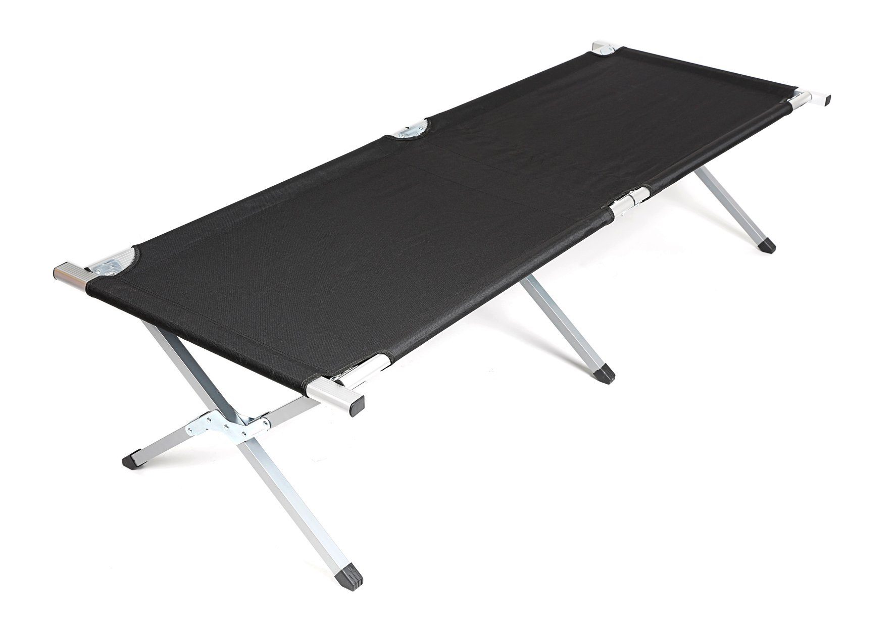 Spetebo Feldbett XXL Campingbett mit Tragetasche 190 x 64cm schwarz (Packun günstig online kaufen