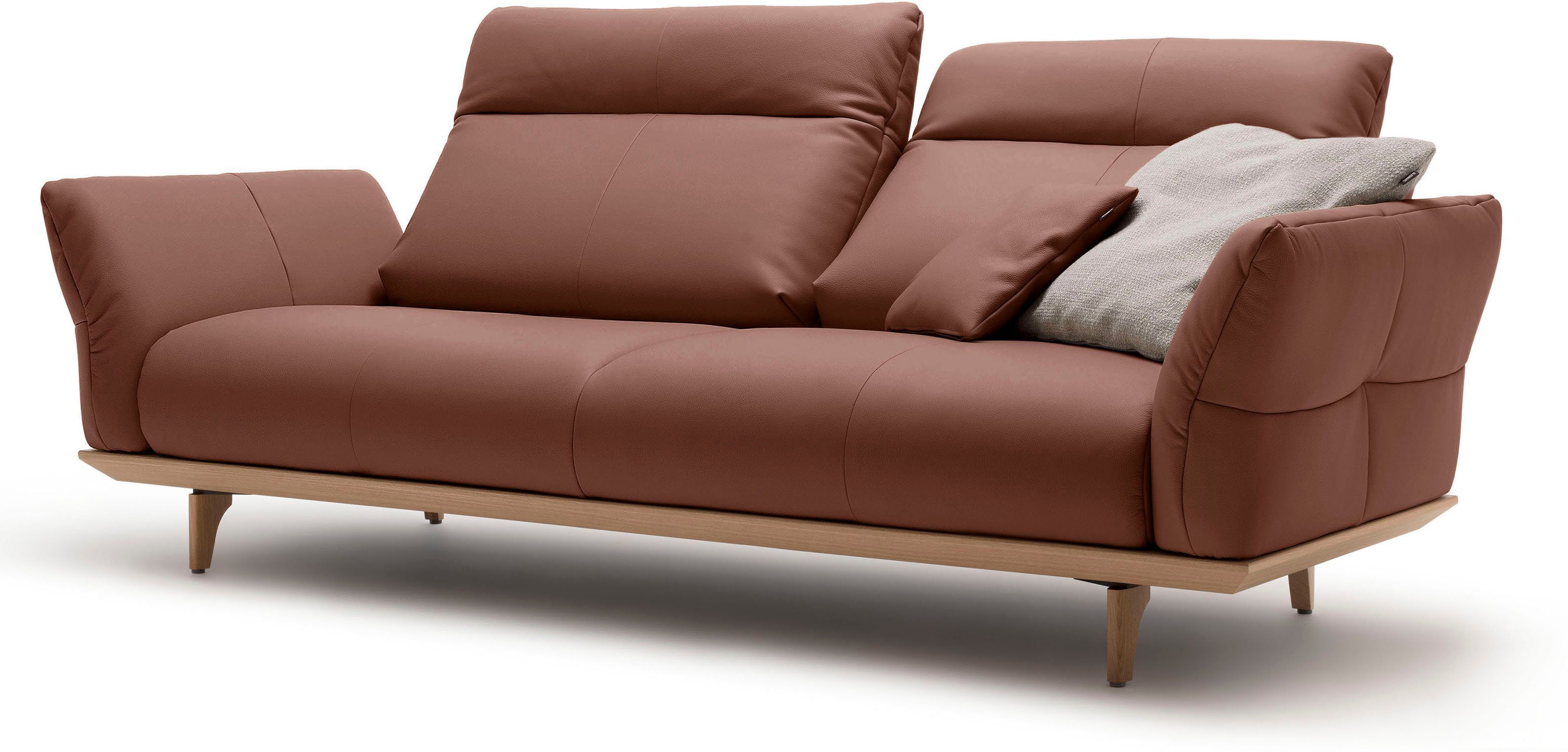 hülsta sofa 3-Sitzer Eiche, 208 Füße hs.460, Breite Sockel Eiche in natur, cm