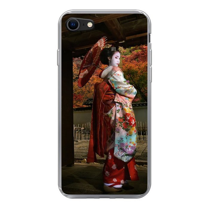 MuchoWow Handyhülle Geisha in Gion in Japan Handyhülle Apple iPhone 7 Smartphone-Bumper Print Handy Schutzhülle