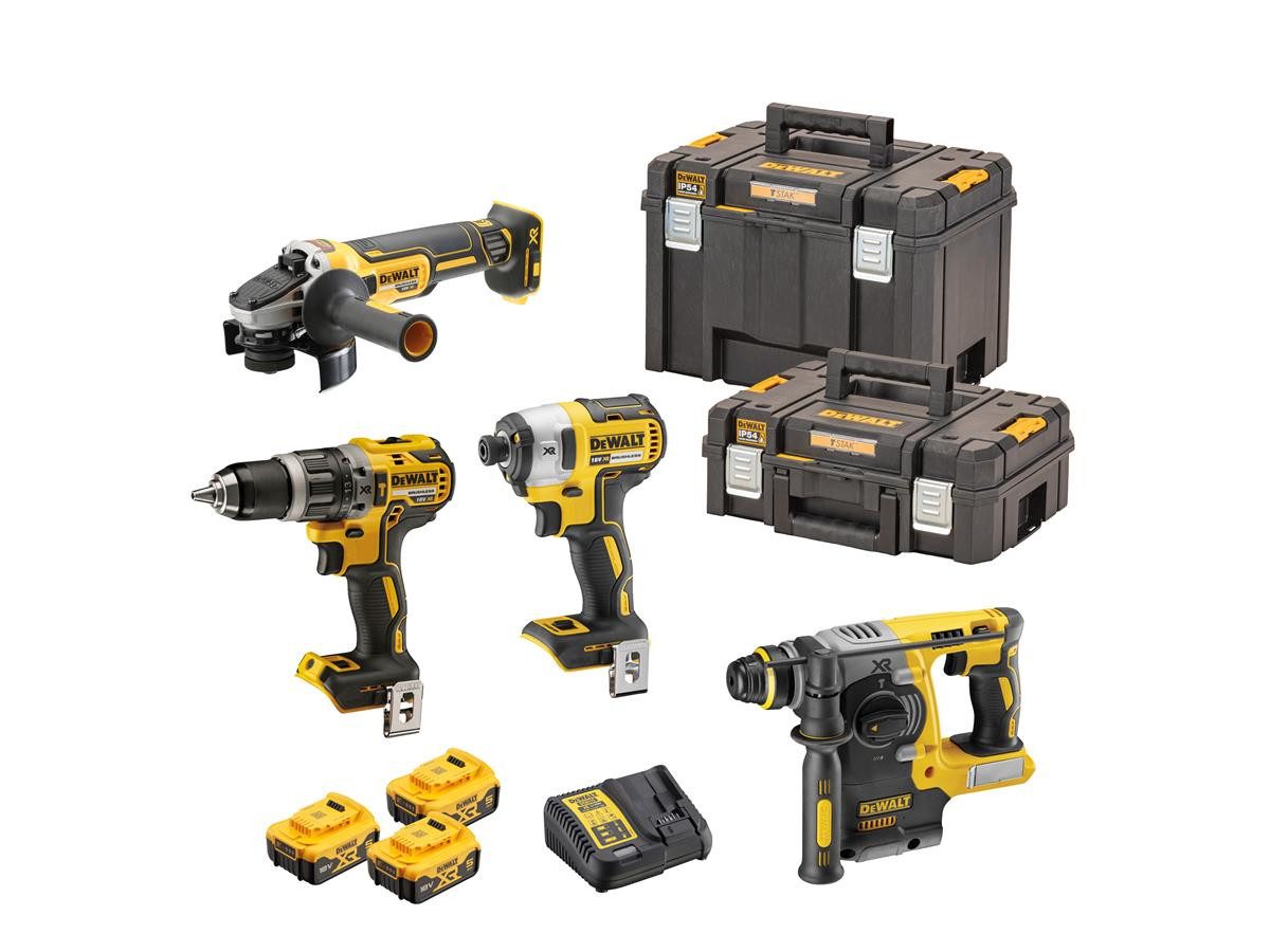 DeWalt Schlagbohrmaschine Akku-Kombopack (4-tlg), 18 V, (Set)