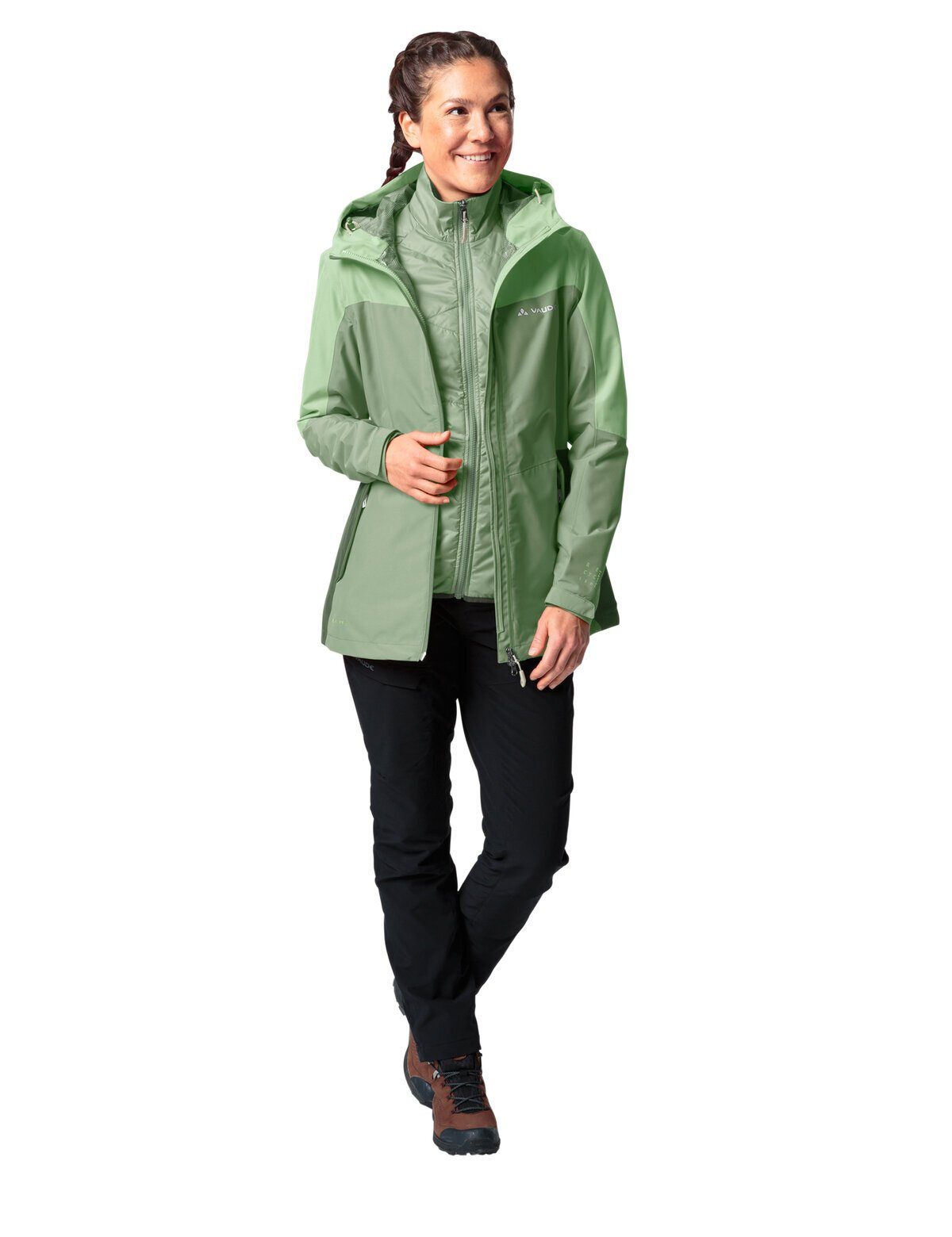 VAUDE 3-in-1-Funktionsjacke Women's Valsorda willow 3in1 Jacket green