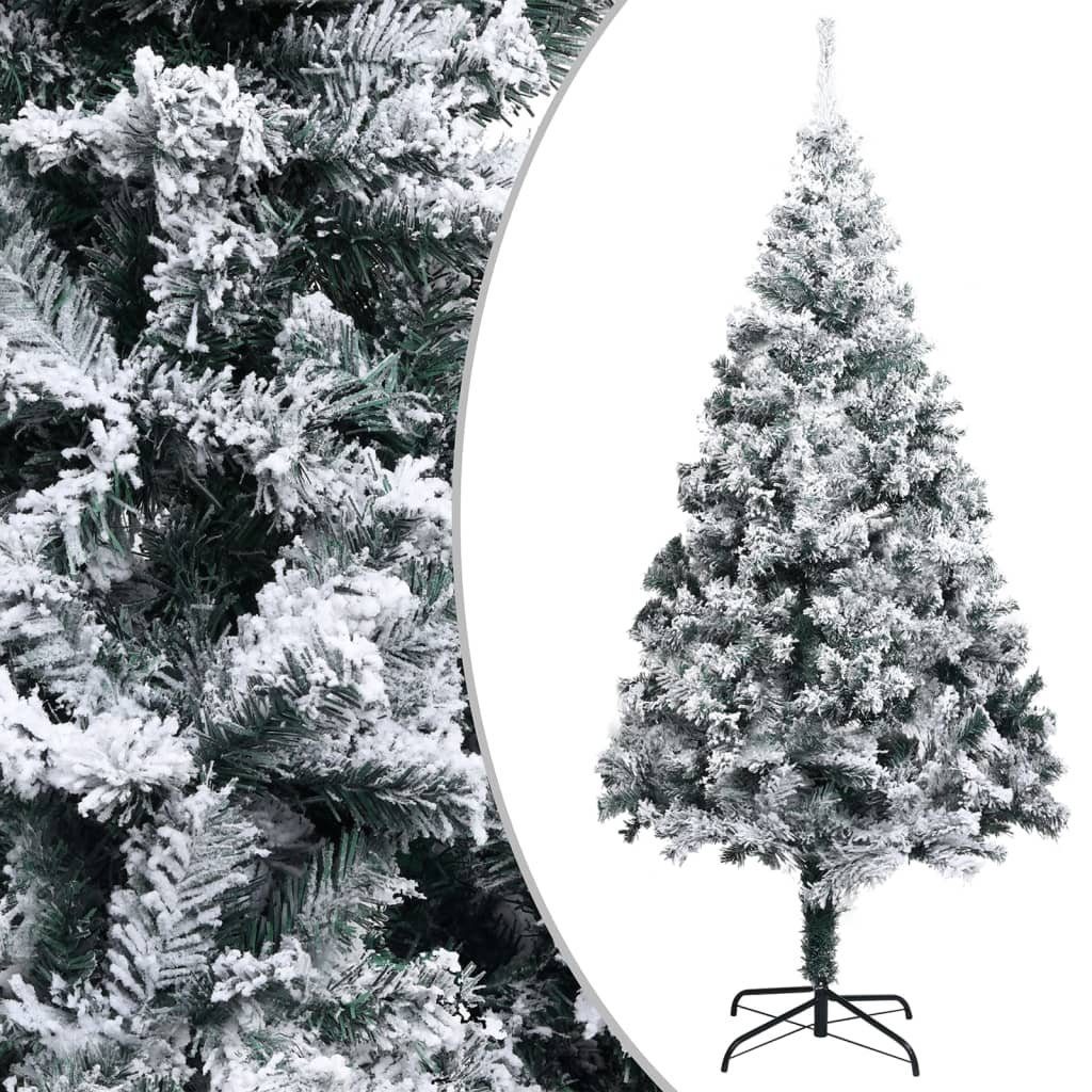 furnicato Künstlicher Weihnachtsbaum Beschneit Grün 400 cm PVC
