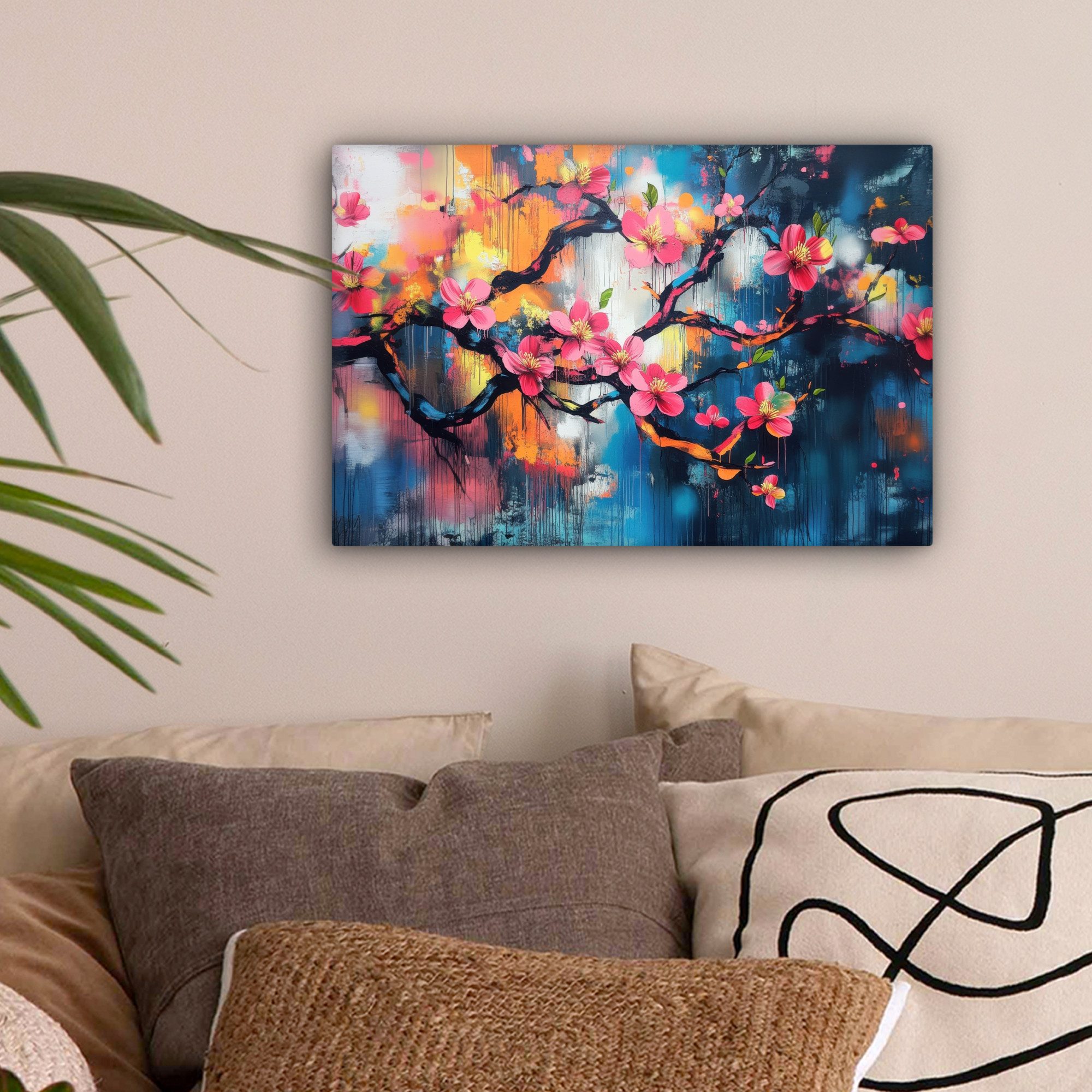 OneMillionCanvasses® Leinwandbild Blumen - Zweig - günstig online kaufen