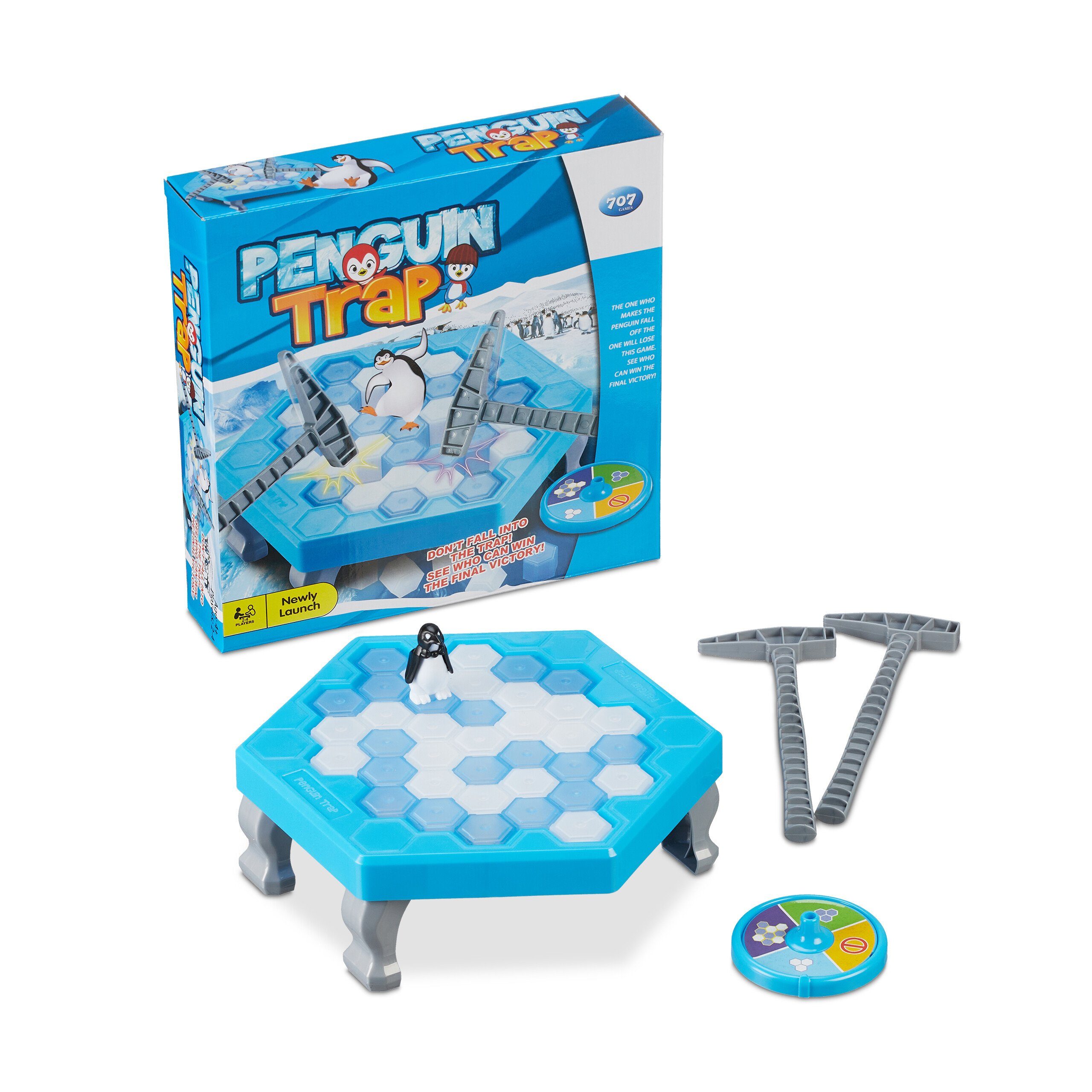 relaxdays Spiel Pinguin Spiel ab 3 Jahren, Rettet den Pinguin