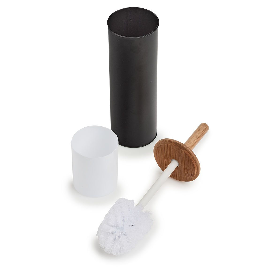 Zeller Present Badaccessoire-Set WC-Bürste, Metall/Bambus, schwarz, günstig online kaufen