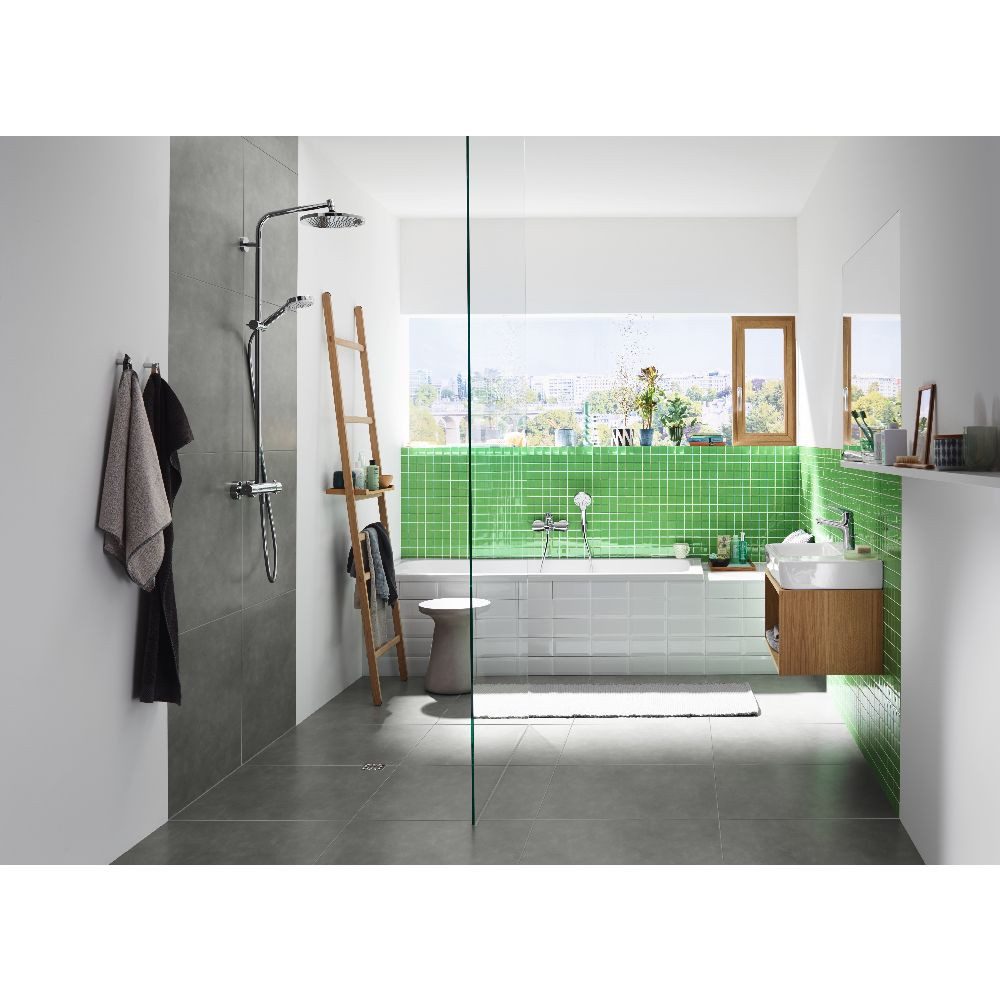 hansgrohe Duscharmatur Hansgrohe Crometta S Showerpipe 240 1jet mit Thermostat 27267000