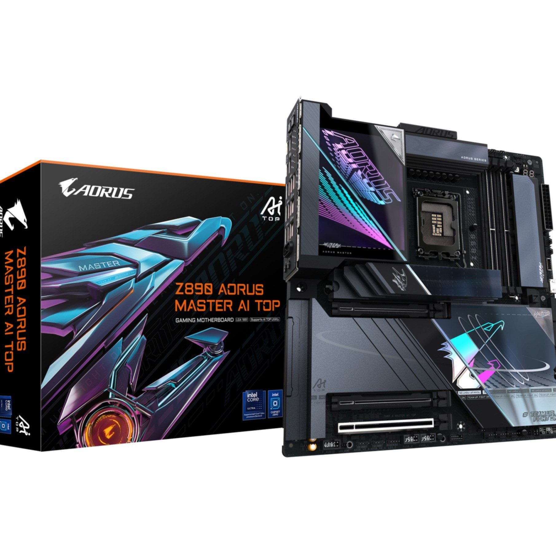 Gigabyte Z890 AORUS MASTER AI TOP Motherboard - Unterstützt Intel Core Ultra Mainboard