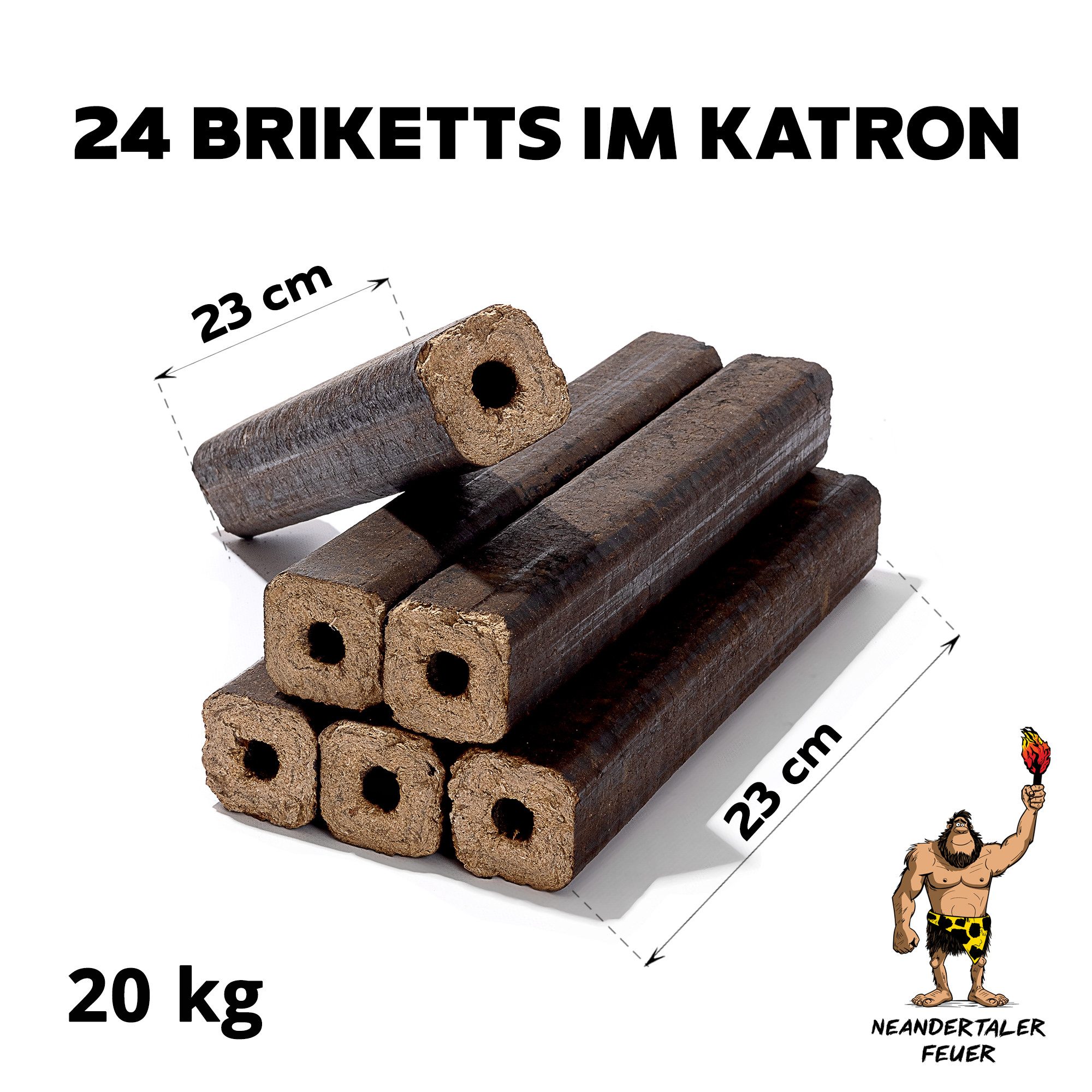 Neandertaler Feuer Holzbriketts PiniKay Hartholzbriketts Kaminbriketts Brik günstig online kaufen