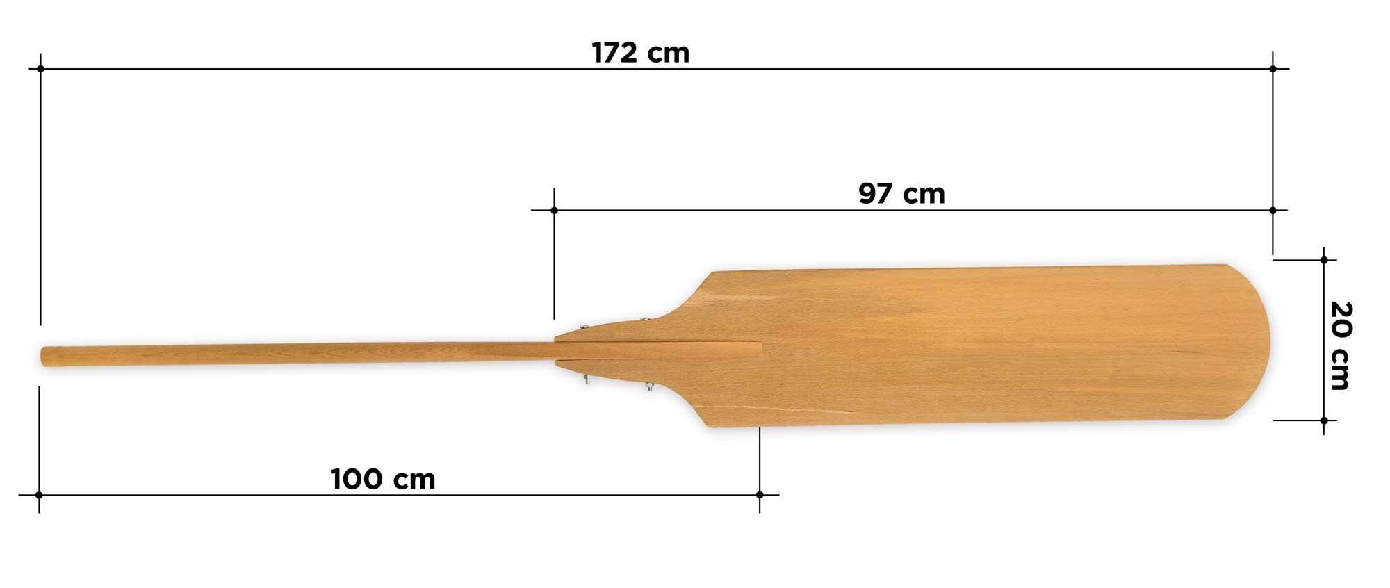 Pizzaschieber Pideschaufel aus Holz zweiteilig Premium Line