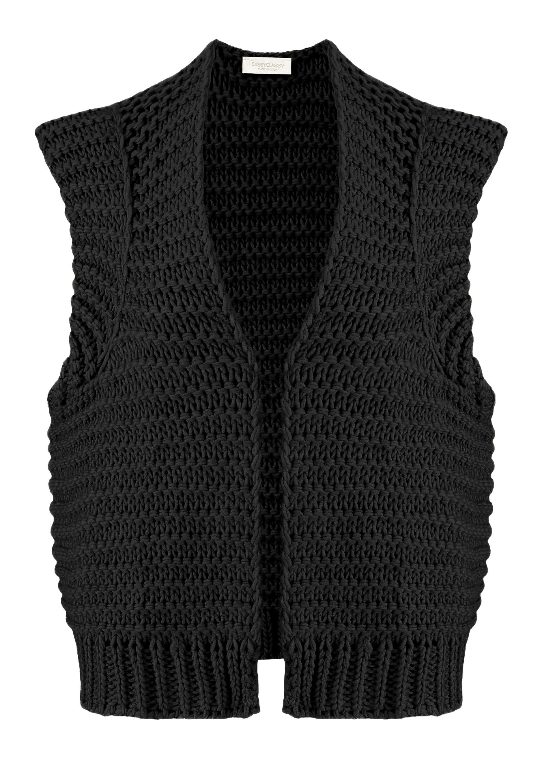 SASSYCLASSY Strickweste Strickweste Damen mit strukturierten günstig online kaufen