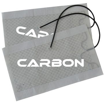 IceWolf Autositzauflage Nachrüstbare Sitzheizung aus Carbon – Schnelle Wärme im Auto, Komplettset für einen Sitz, Mit Kabelsatz, Relais und Schalter, E8 Zulassung