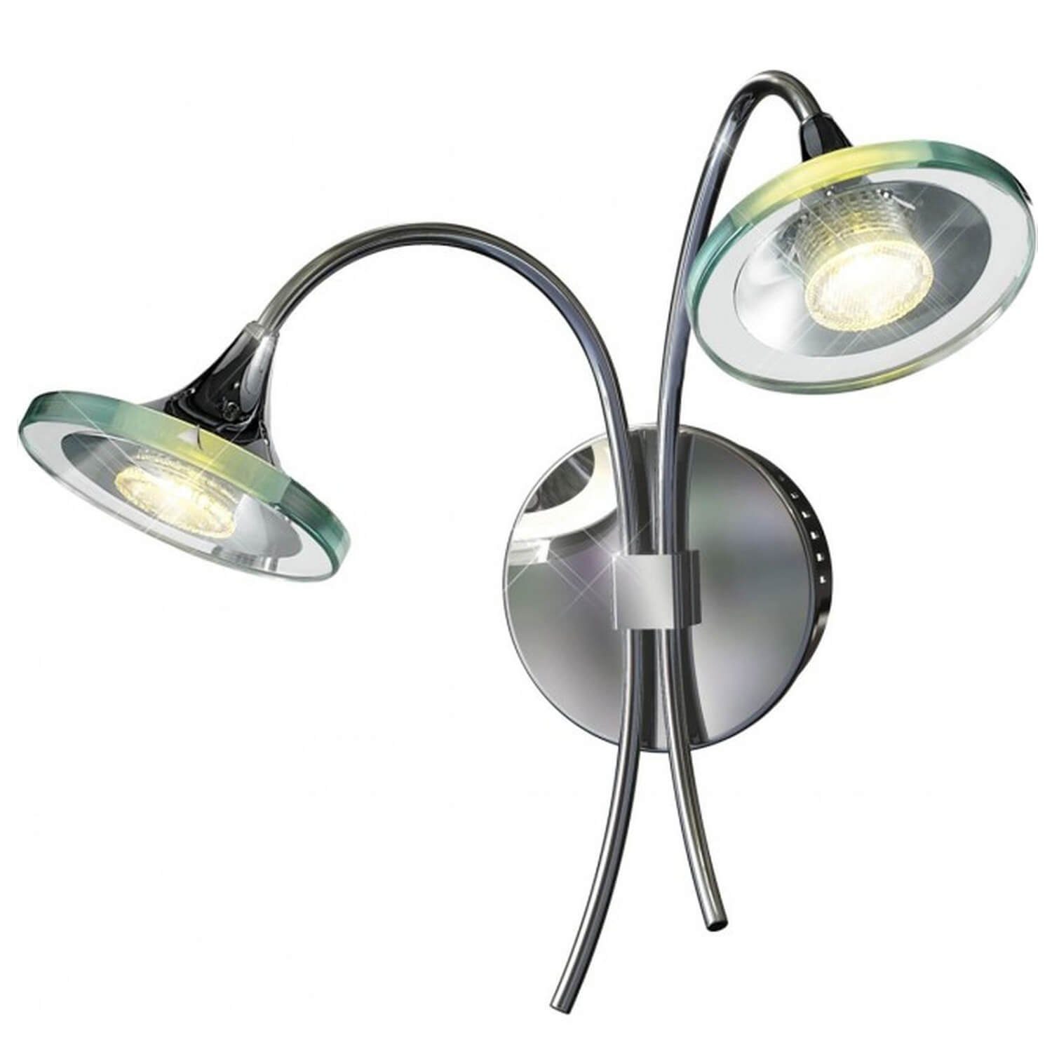 Licht-Erlebnisse Wandleuchte STARLED, LED fest integriert, Warmweiß, Wandlampe LED 3000 K Glas Modern Beleuchtung