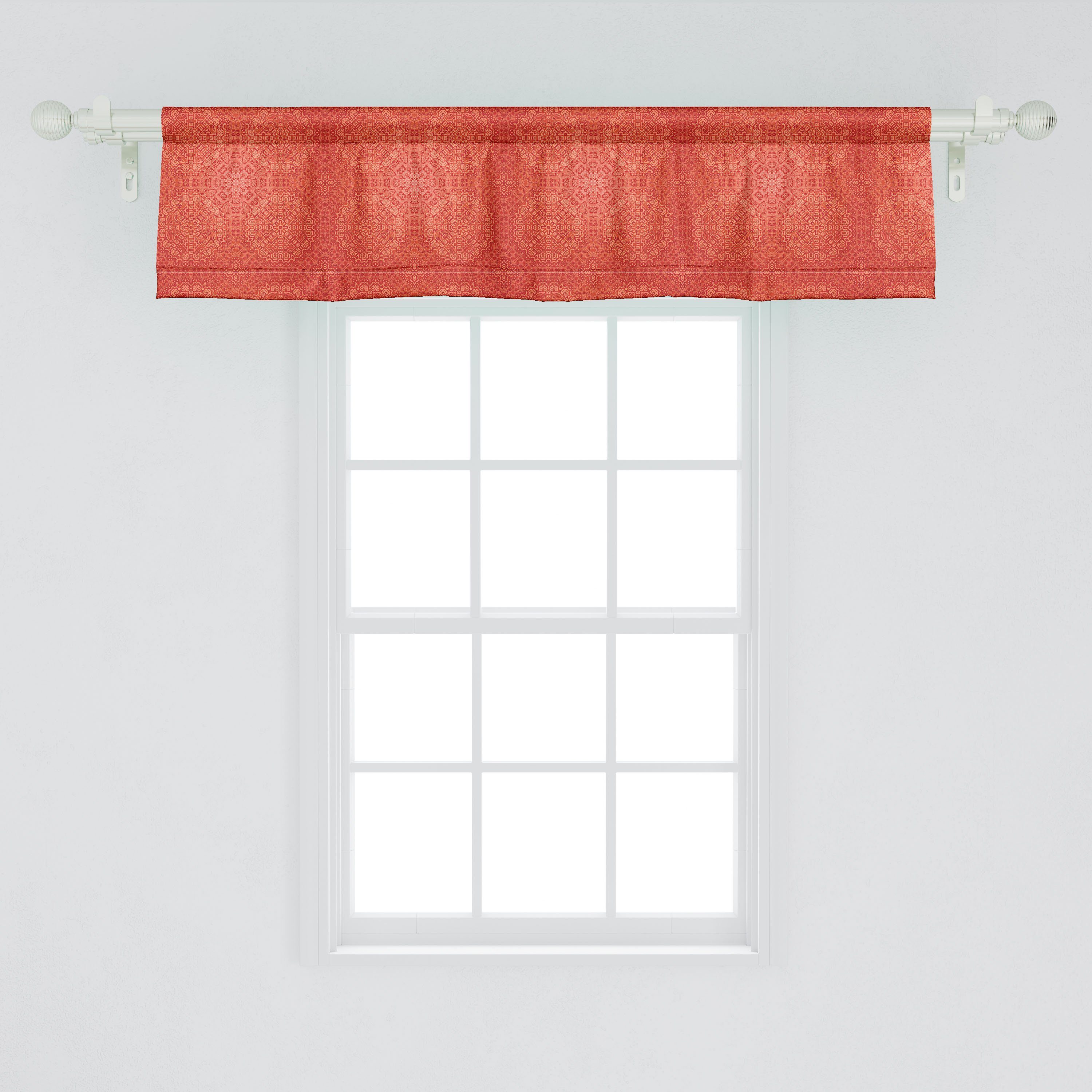 Kunst Vorhang mit Volant Stangentasche, Schlafzimmer Scheibengardine Eastern Far Mosaik für Dekor Abakuhaus, geometrische Microfaser, Küche