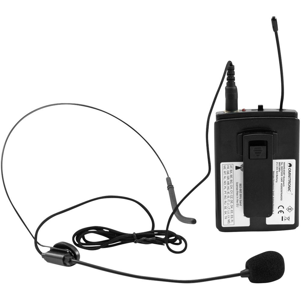 Omnitronic Mikrofon Headset Funkmikrofon-Set Omnitronic WAMS-65BT – Bild 3 von 5