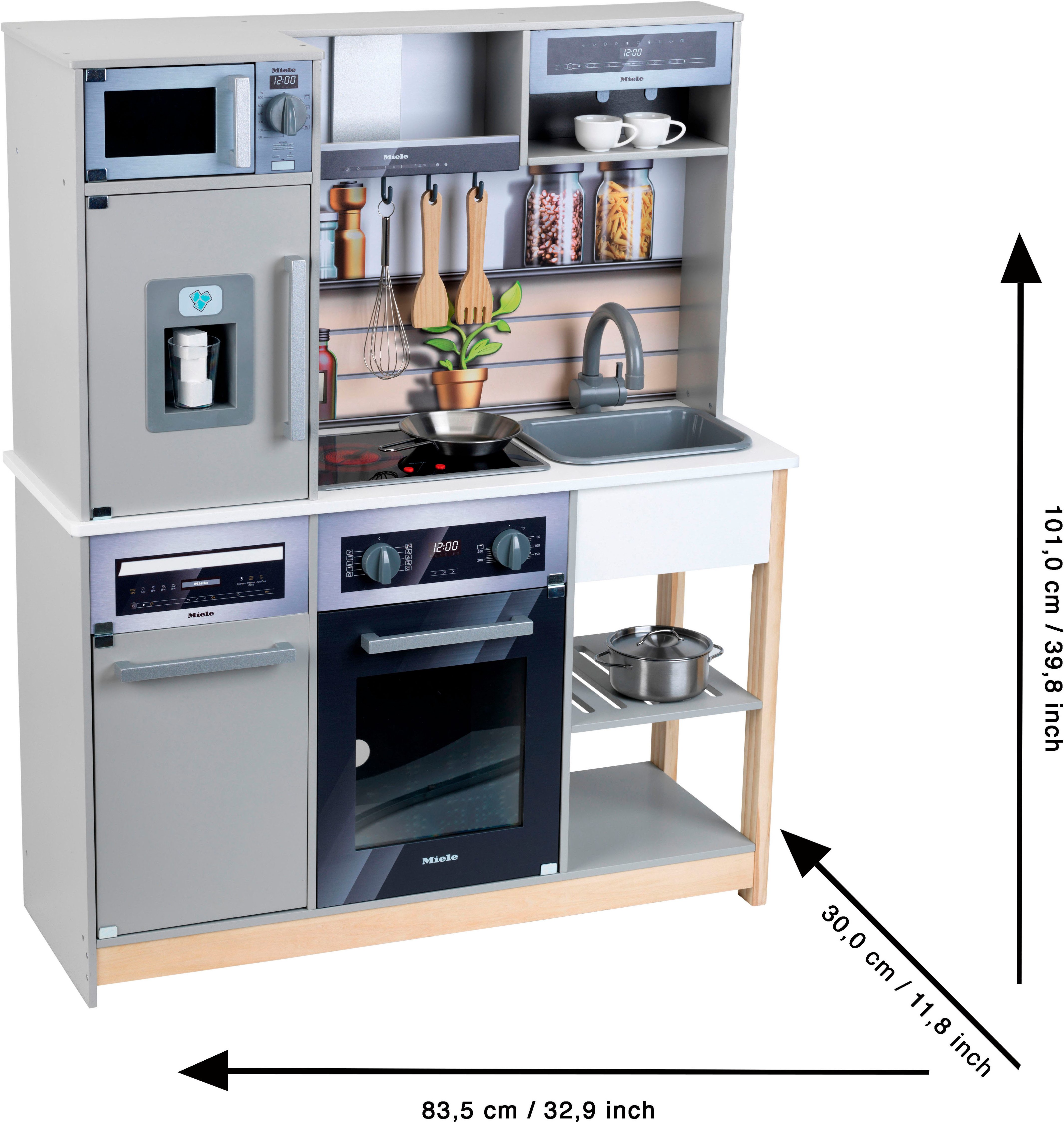 Klein Spielküche Miele Küche Family Holz, mit Licht- und Sound