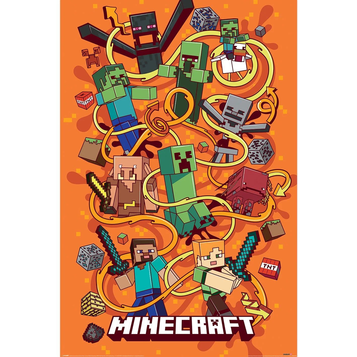 PYRAMID Poster Minecraft Poster Funtage Montage 61 x 91,5 cm
