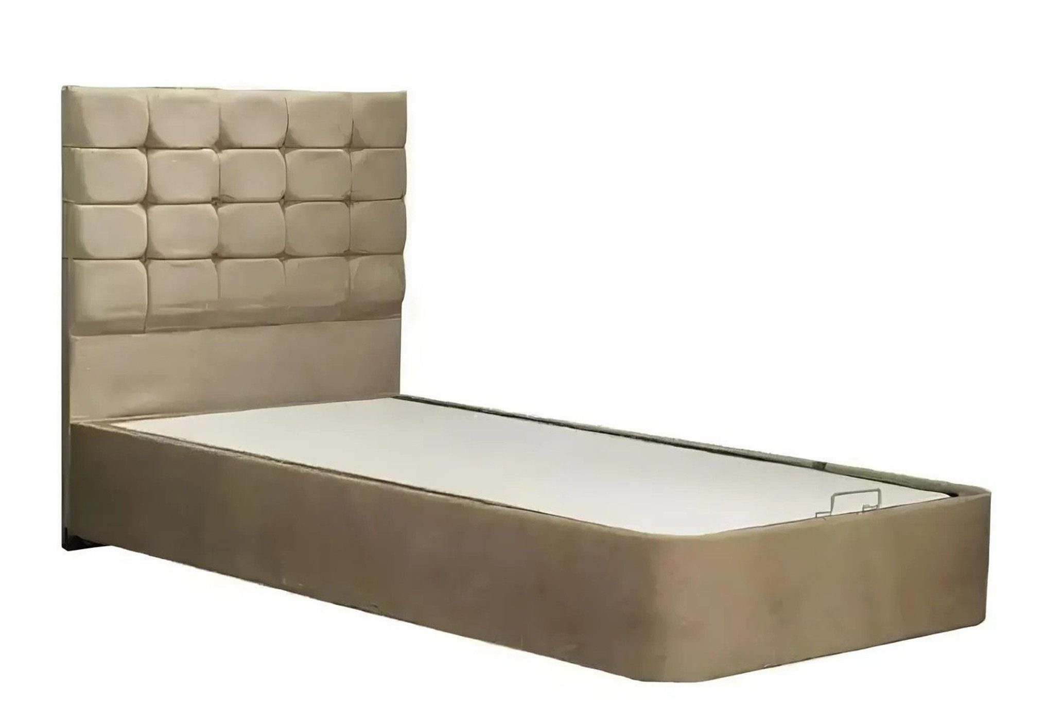 JVmoebel Bett Luxusbett mit Kingsize Matratze und Stauraum in Beige/Naturtönen (1-tlg., Bett), Made in Europa