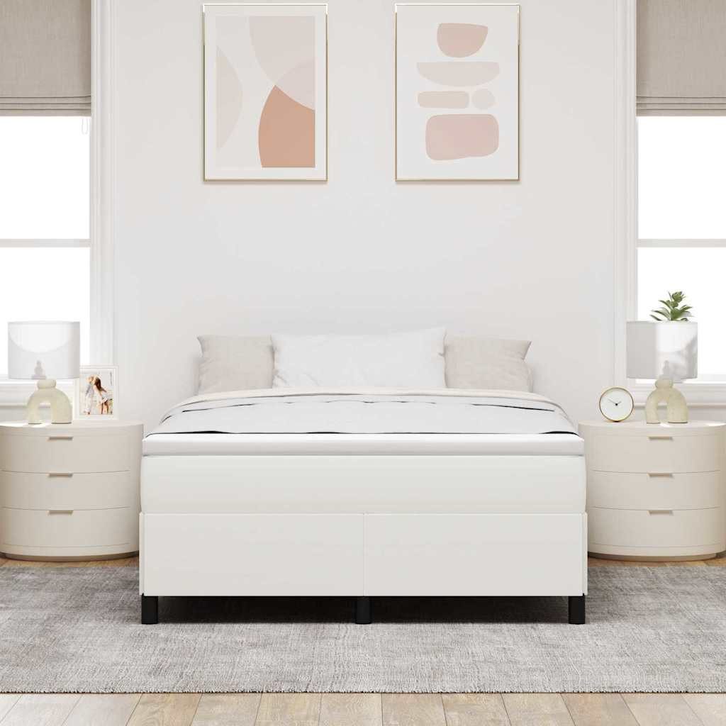 vidaXL Bett Boxspringbett Creme 160 x 200 cm Cordstoff (1-tlg)