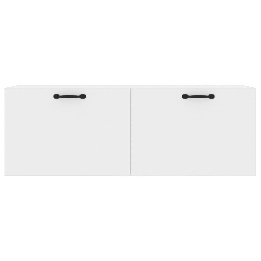 (1-St) Wandschrank Hochglanz-Weiß Holzwerkstoff cm 100x36,5x35 Fächerschrank vidaXL