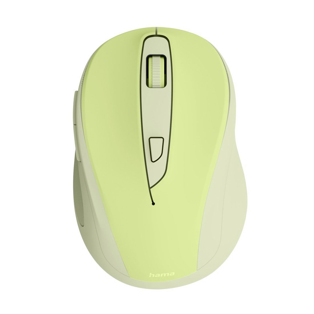 Hama Funkmaus WM-400 ergonomisch optisch 6 Tasten leise Maus (Funk, Ergonomisch, flüsterleise, 6 Tasten, DPI-Schalter, USB-Empfänger)