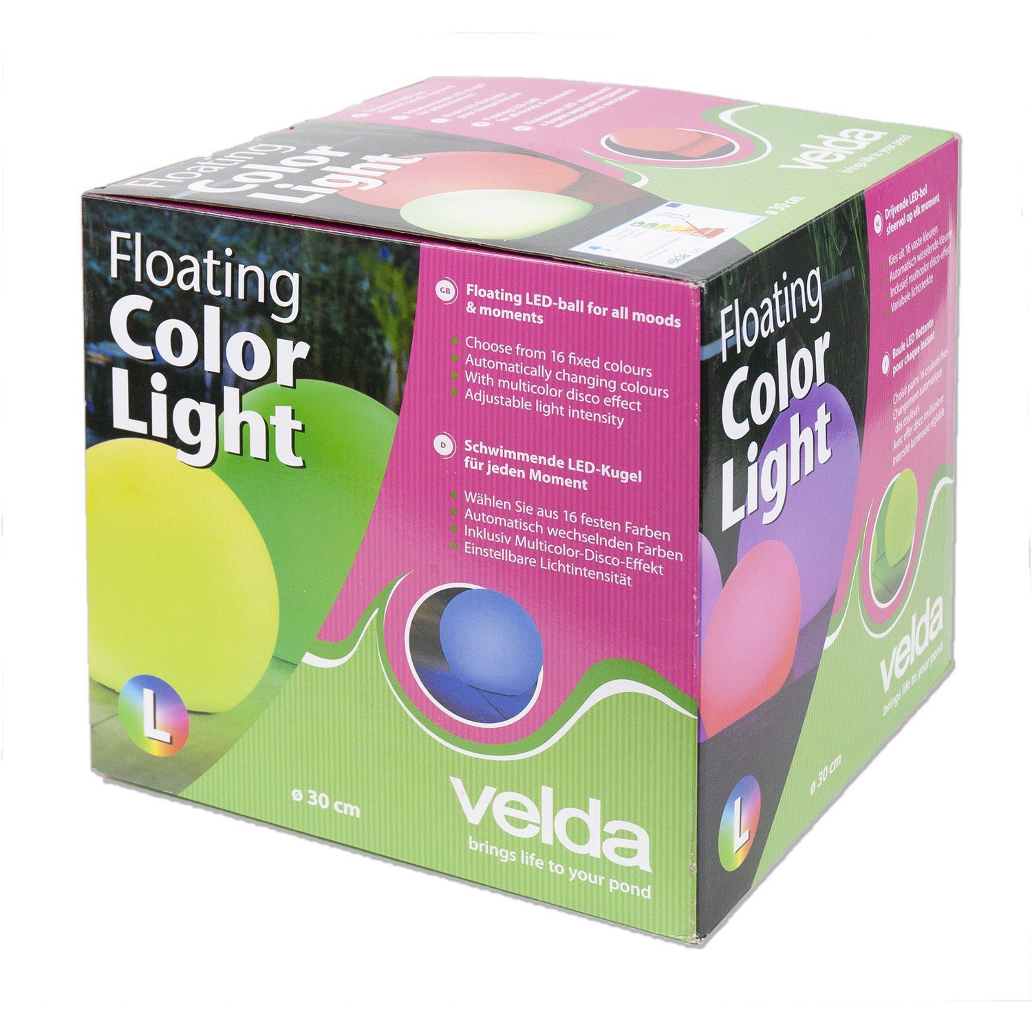 Velda Teichfilter Velda Floating Color Light LED-Schwimmkugel L Ø 30 cm 123455