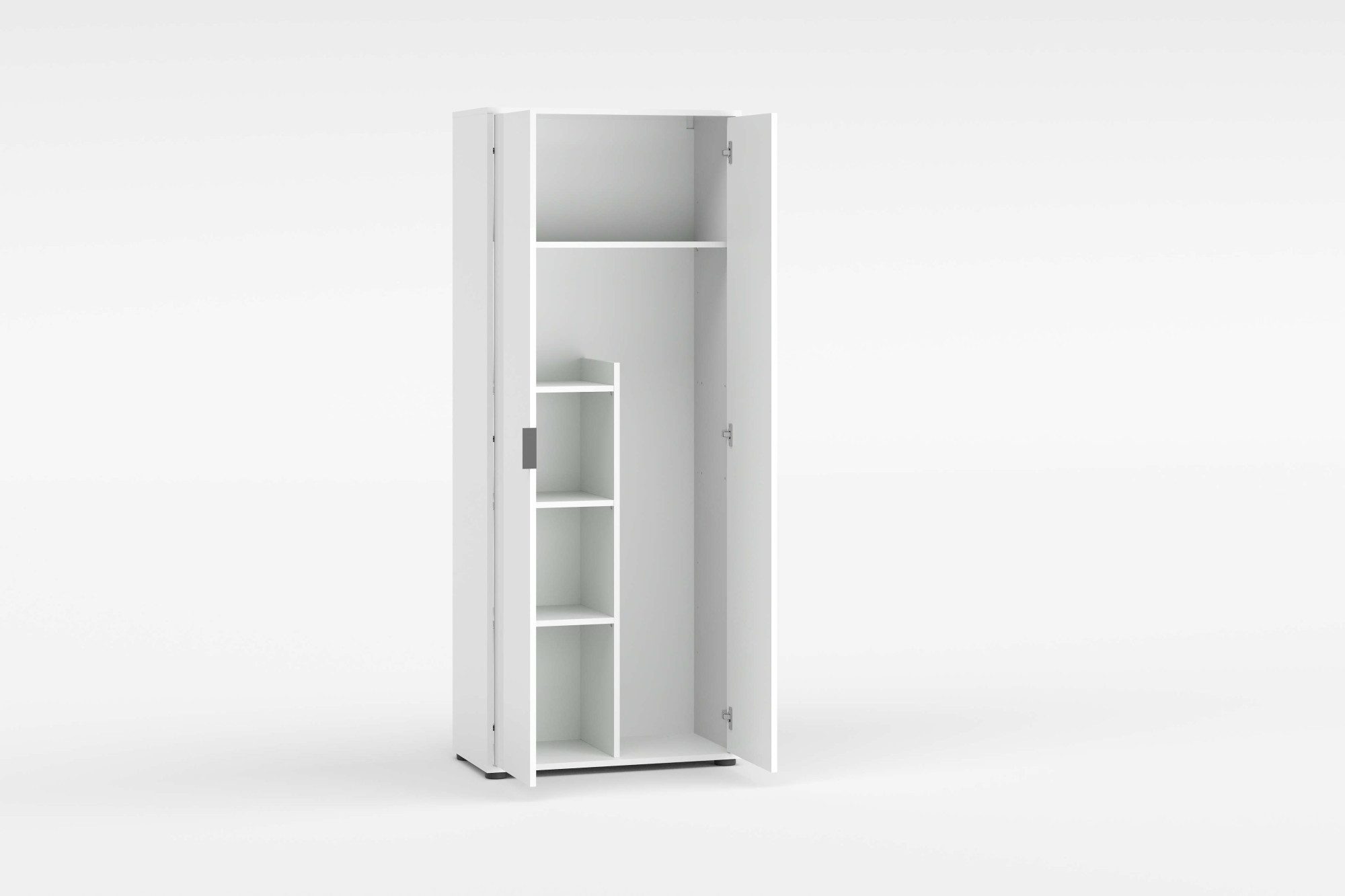 Home affaire Mehrzweckschrank JOLLY, Stauraumschrank, Breite 72,5 cm, Höhe 178 cm (1-St) 2-türiger Schrank, 3 kleine + 1 großer Boden, hochglanz lackiert