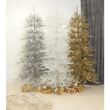 STAR TRADING Künstlicher Weihnachtsbaum "Sparkle" silber, 1130x1130mm