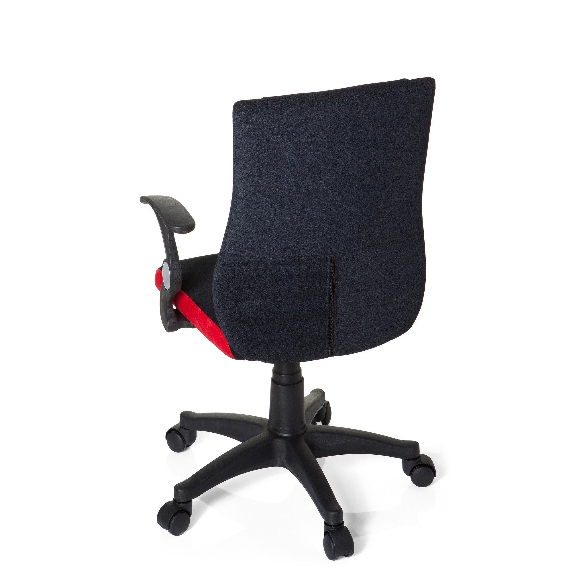 hjh OFFICE Drehstuhl Kinderdrehstuhl KIDDY mit St), ergonomisch AL (1 PRO mitwachsend, Schwarz/Rot Armlehnen Stoff