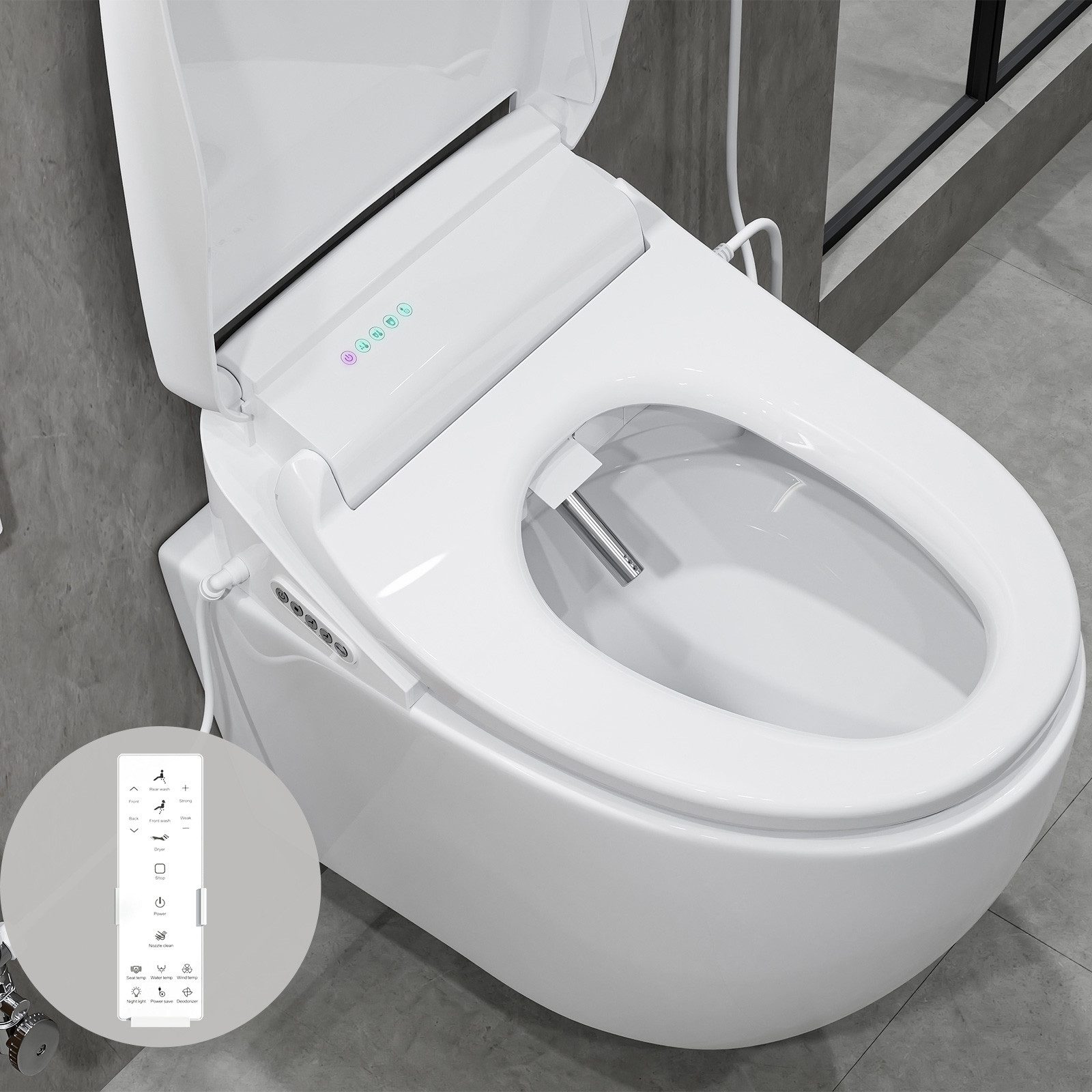 HOROW Dusch-WC-Sitz Bidet Dusch WC Aufsatz, Elektrischer Bidet Sitz mit Fer günstig online kaufen