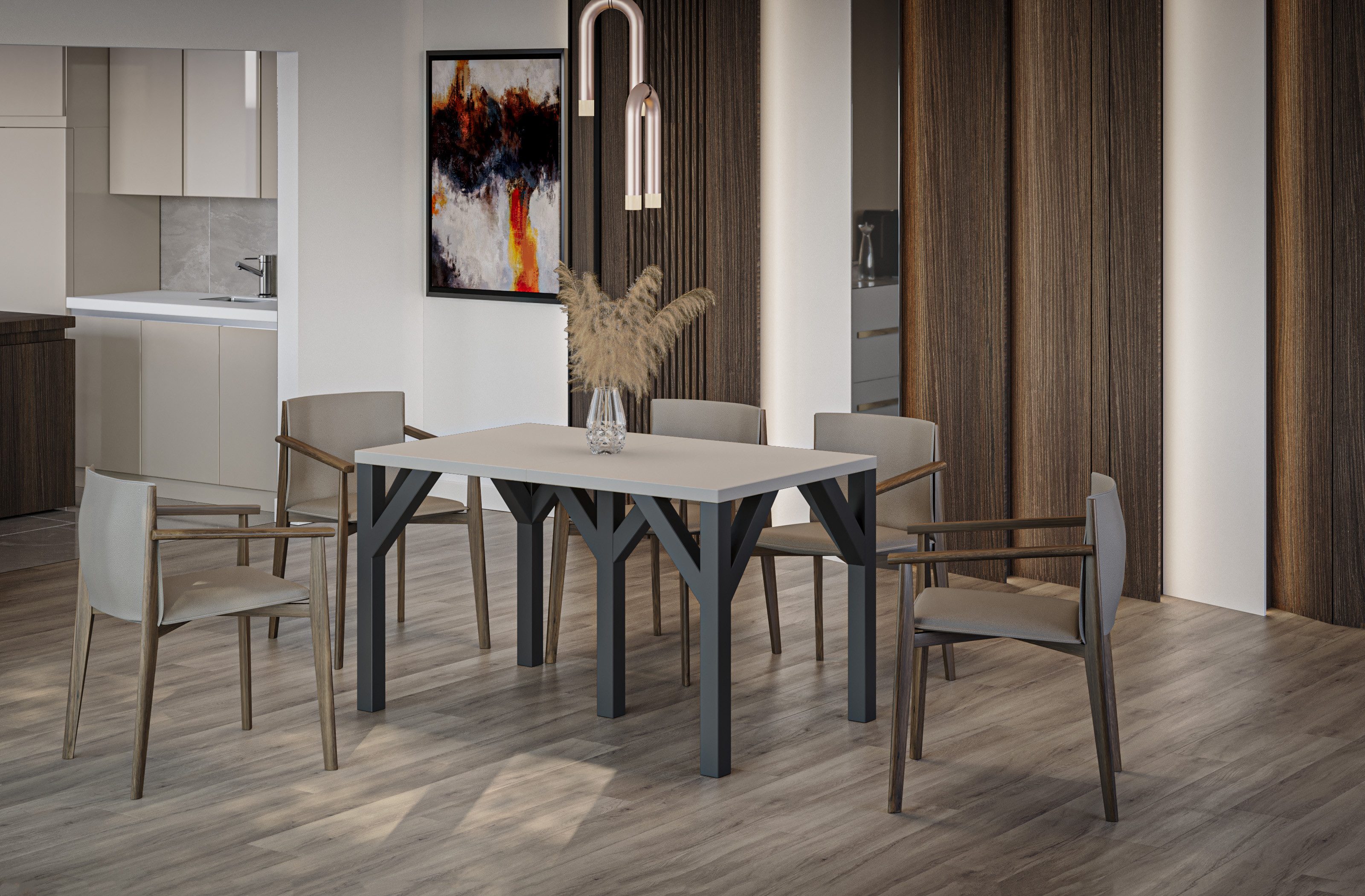 Endo-Moebel Kulissen-Esstisch XXL Dunaj 130-405cm ausziehbar erweiterbar ex günstig online kaufen