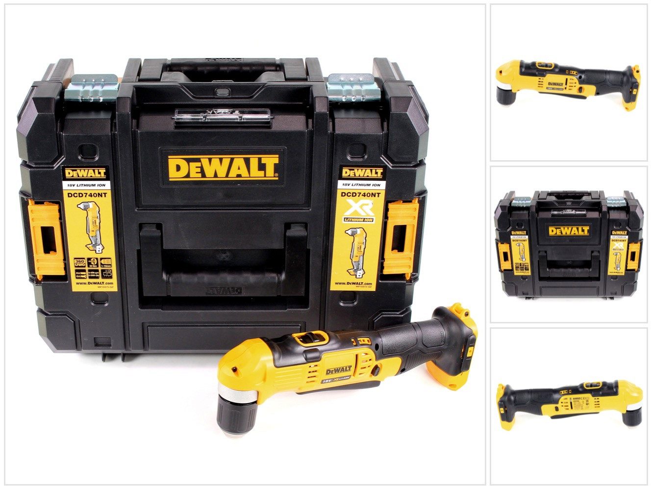 DeWalt Winkelbohrmaschine DCD 740 NT Akku Winkelbohrmaschine 18V 33Nm Solo im TSTAK - ohne Akku