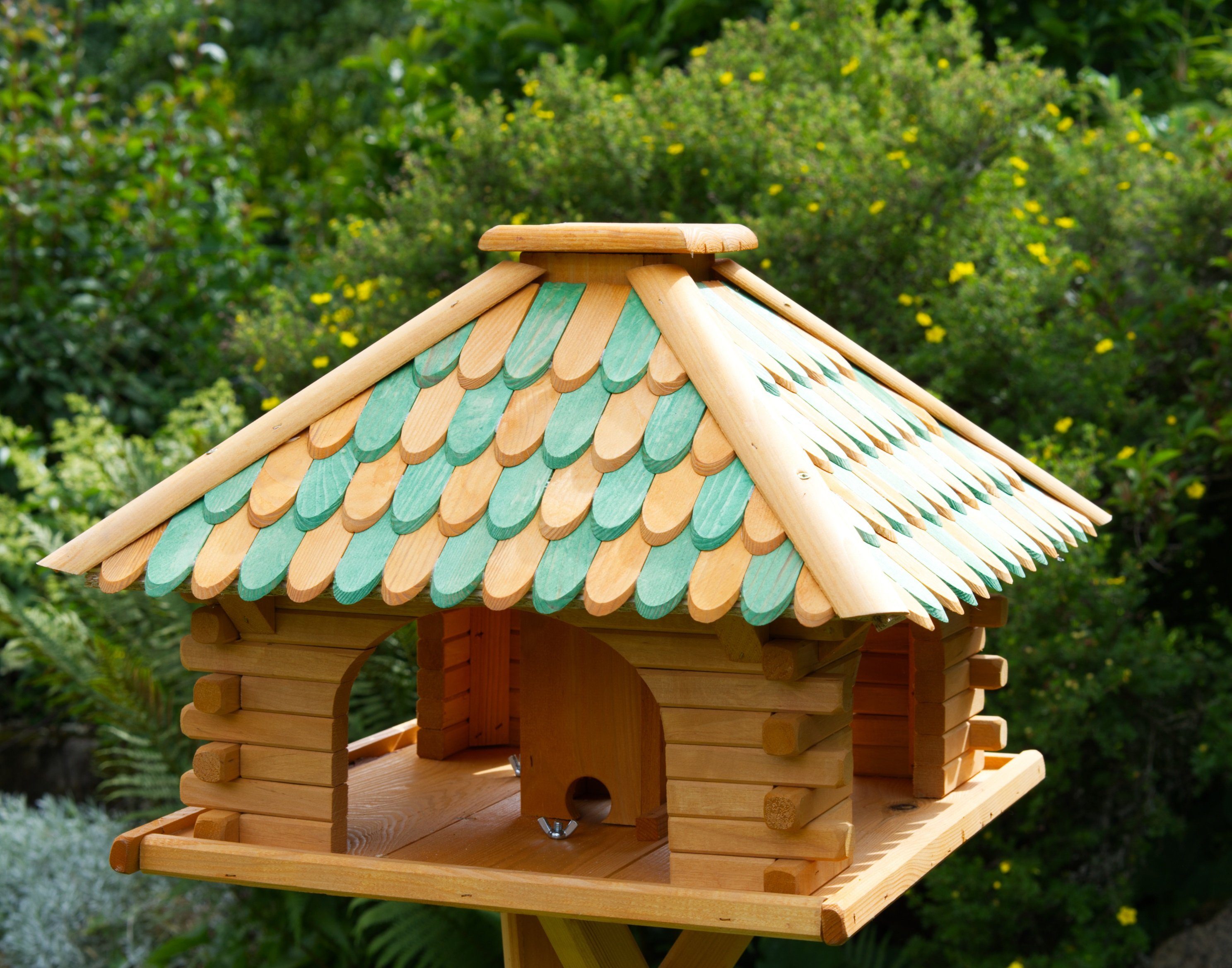 Vogelhaus Futterhaus / Vogelhaus mit Holzschindeldach