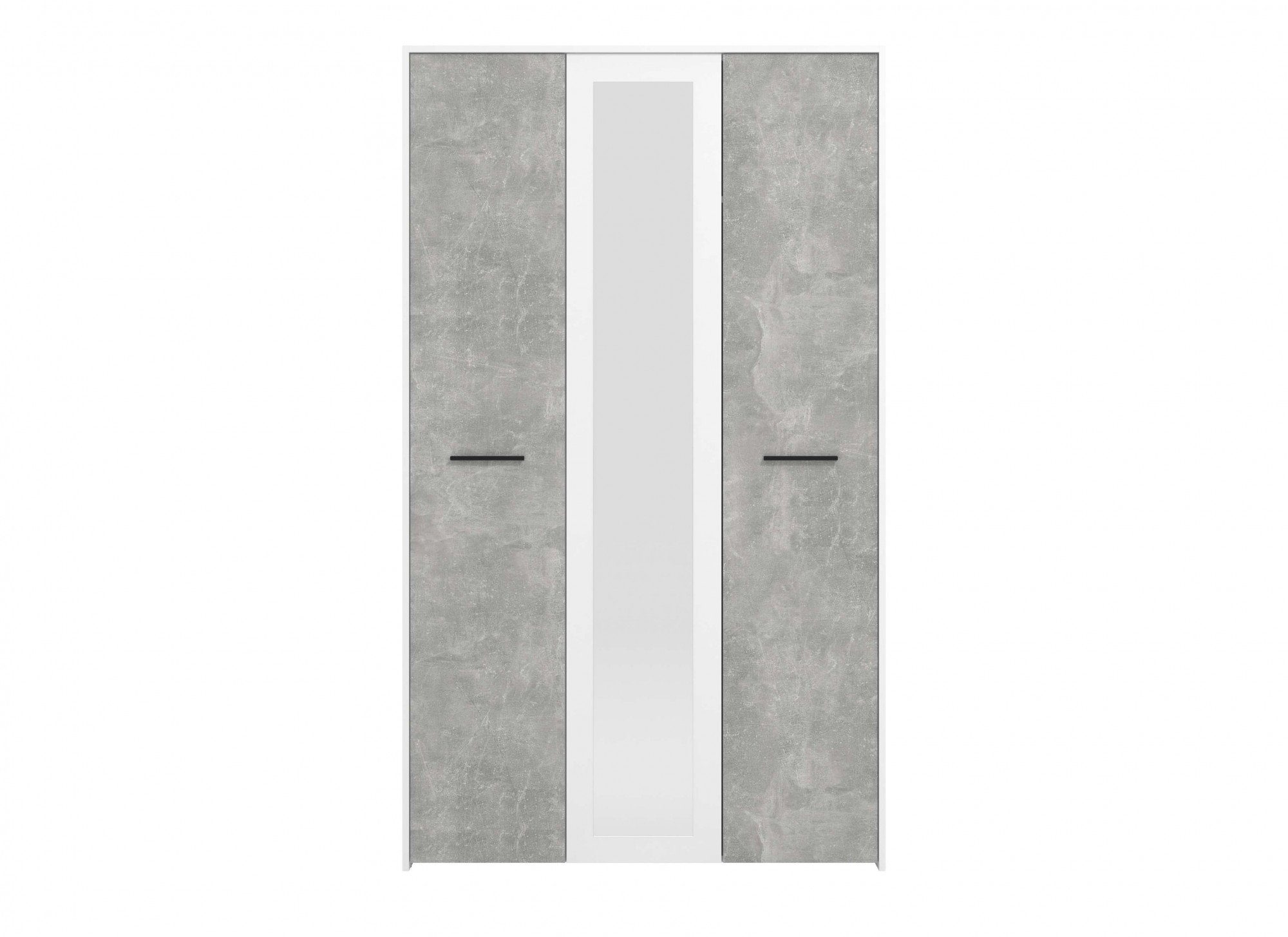 Opaque und Kleiderschrank Breiten Spiegeltür, 157cm in | 119 Beton Varadero den 1 weiss mit INOSIGN