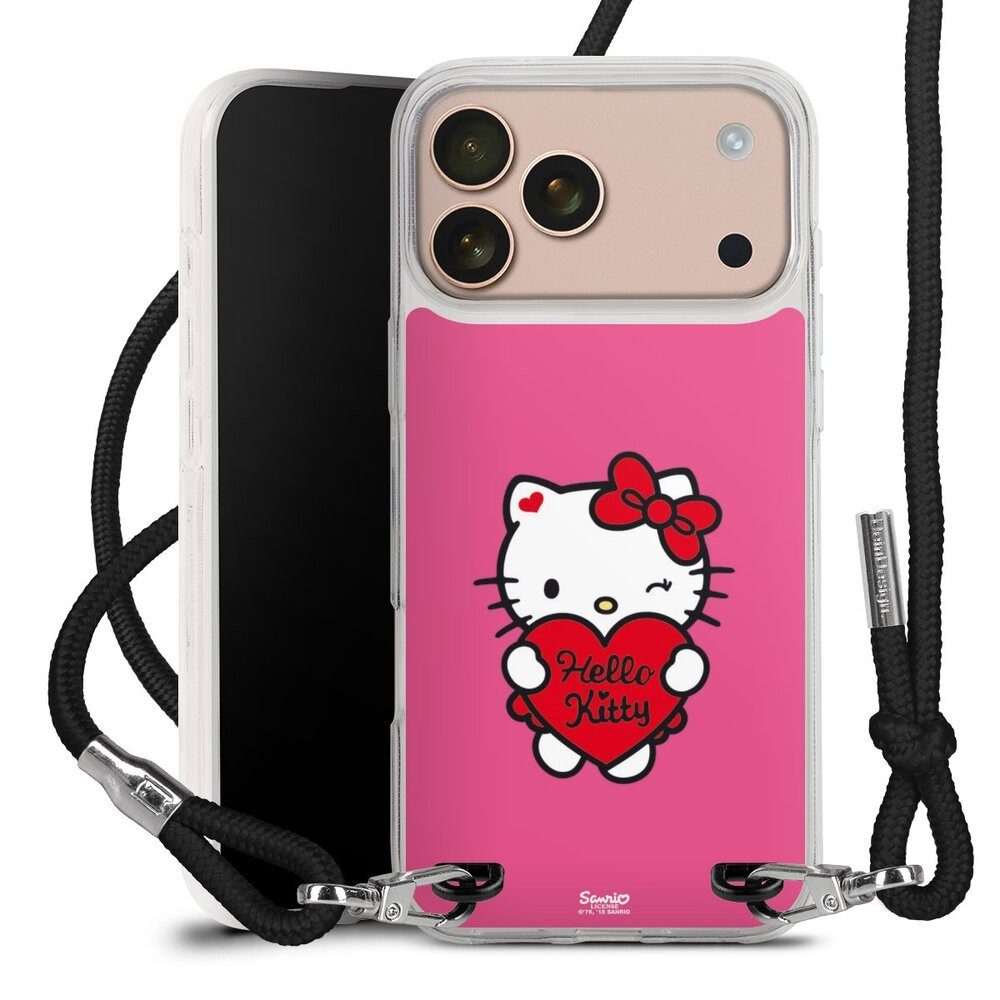 DeinDesign Handyhülle Hello Kitty Fanartikel Herz Hello Kitty - Sweet Heart, Apple iPhone 17 Pro Max Handykette Hülle mit Band Case zum Umhängen