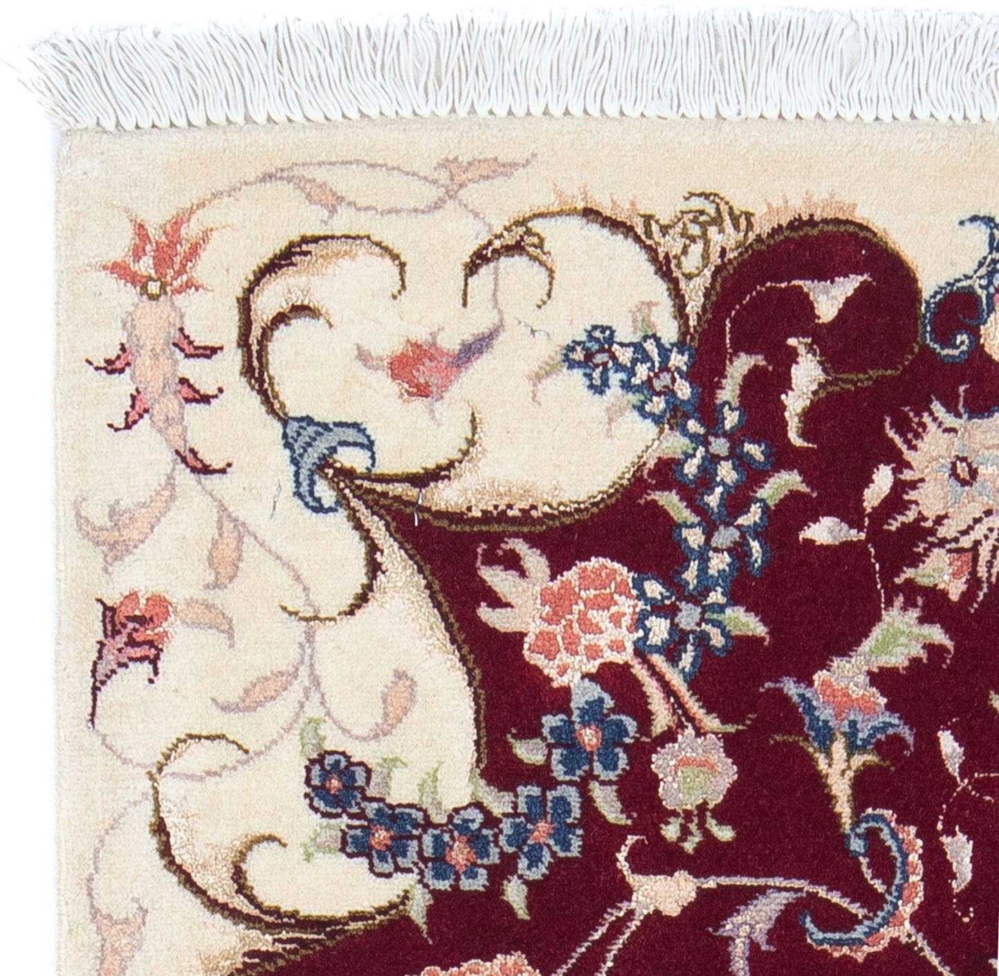 Wollteppich Täbriz - 50 8 cm, rechteckig, Beige Blumenmuster morgenland, Raj Handgeknüpft Höhe: x 60 mm, 90