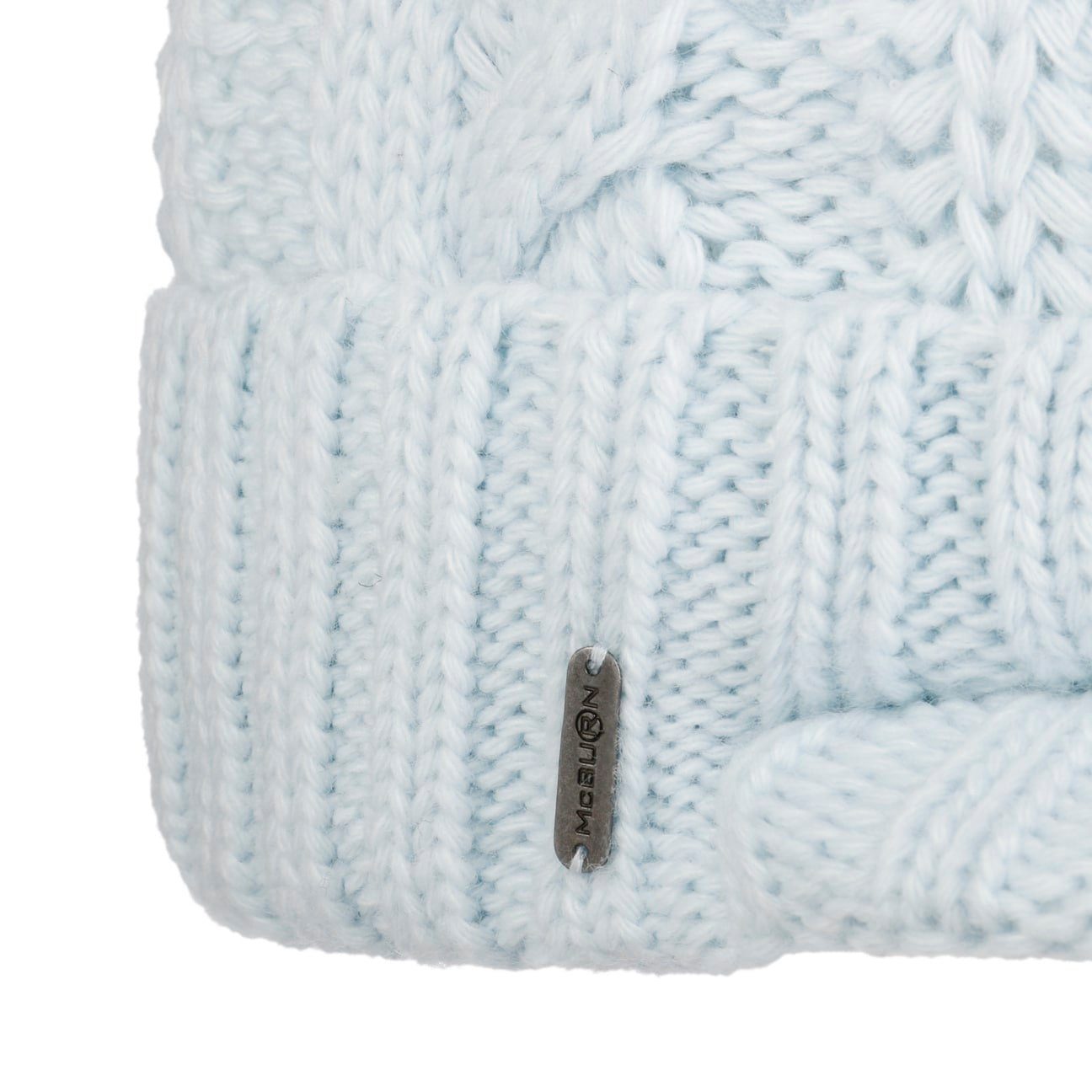 McBurn Bommelmütze (1-St) Beanie mit Schirm, Made in Italy