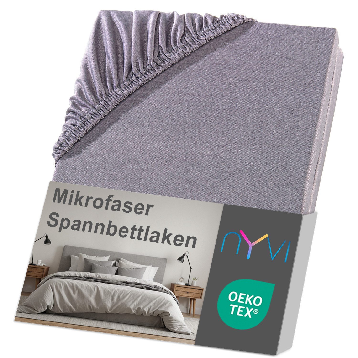 NYVI Spannbettlaken Spannbettlaken DreamScience Mikrofaser für Boxspringbetten bis 32 cm, Microfaser, Gummizug: rundum, (1 Stück), Weich & Anschmiegsam, Rundumgummizug, Bügelfrei