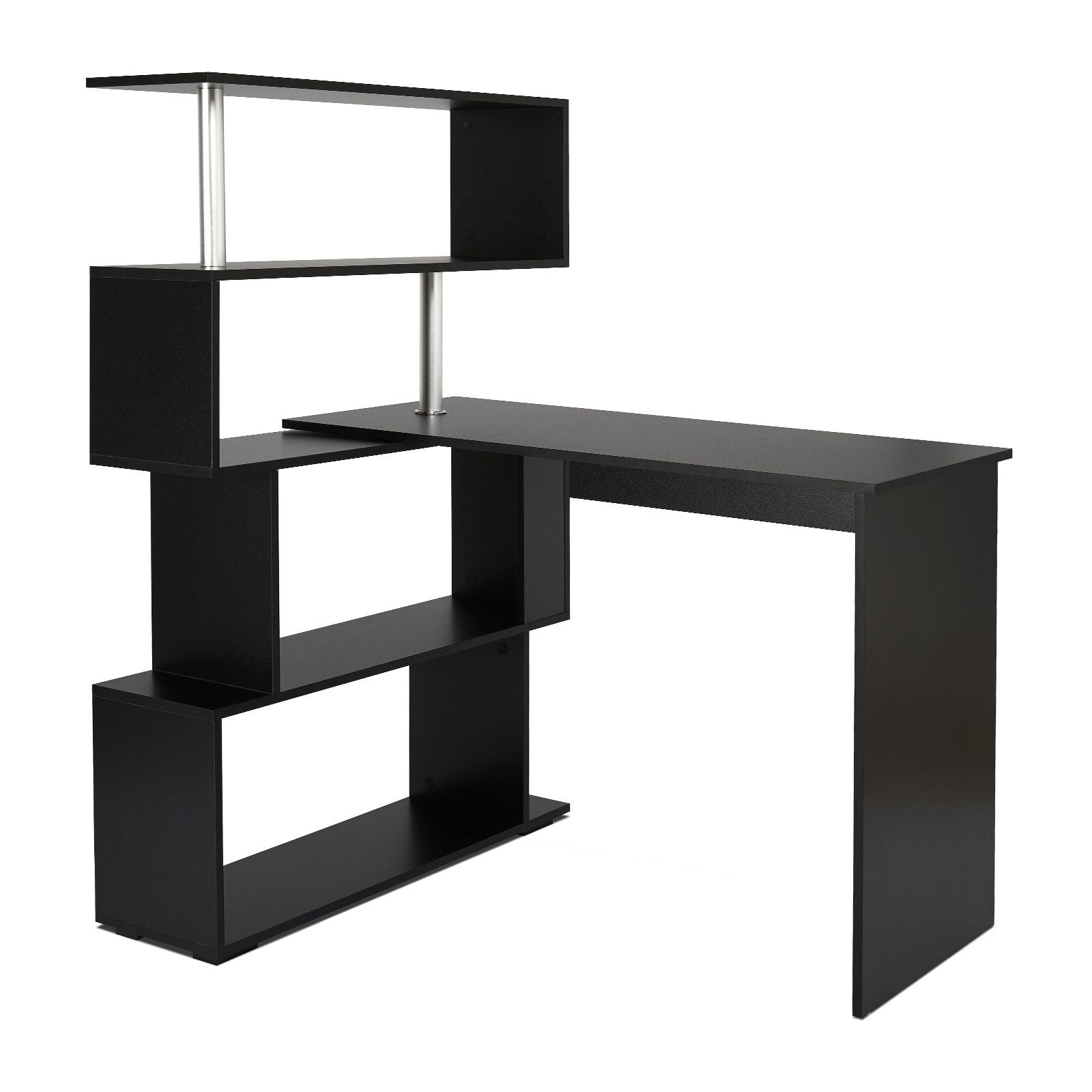 Mondeer Eckschreibtisch Schreibtisch, drehbarer Computertisch, mit Regal günstig online kaufen